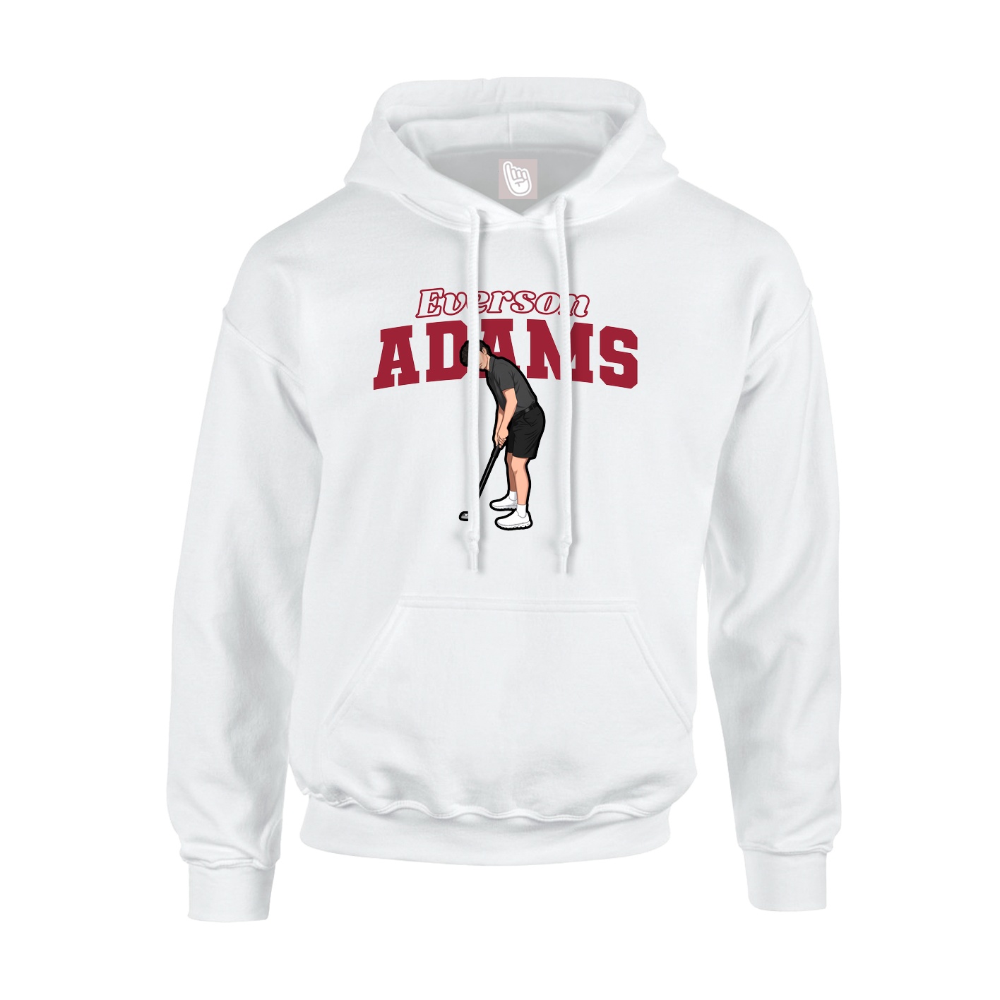 Hoodie — Name Arch in White