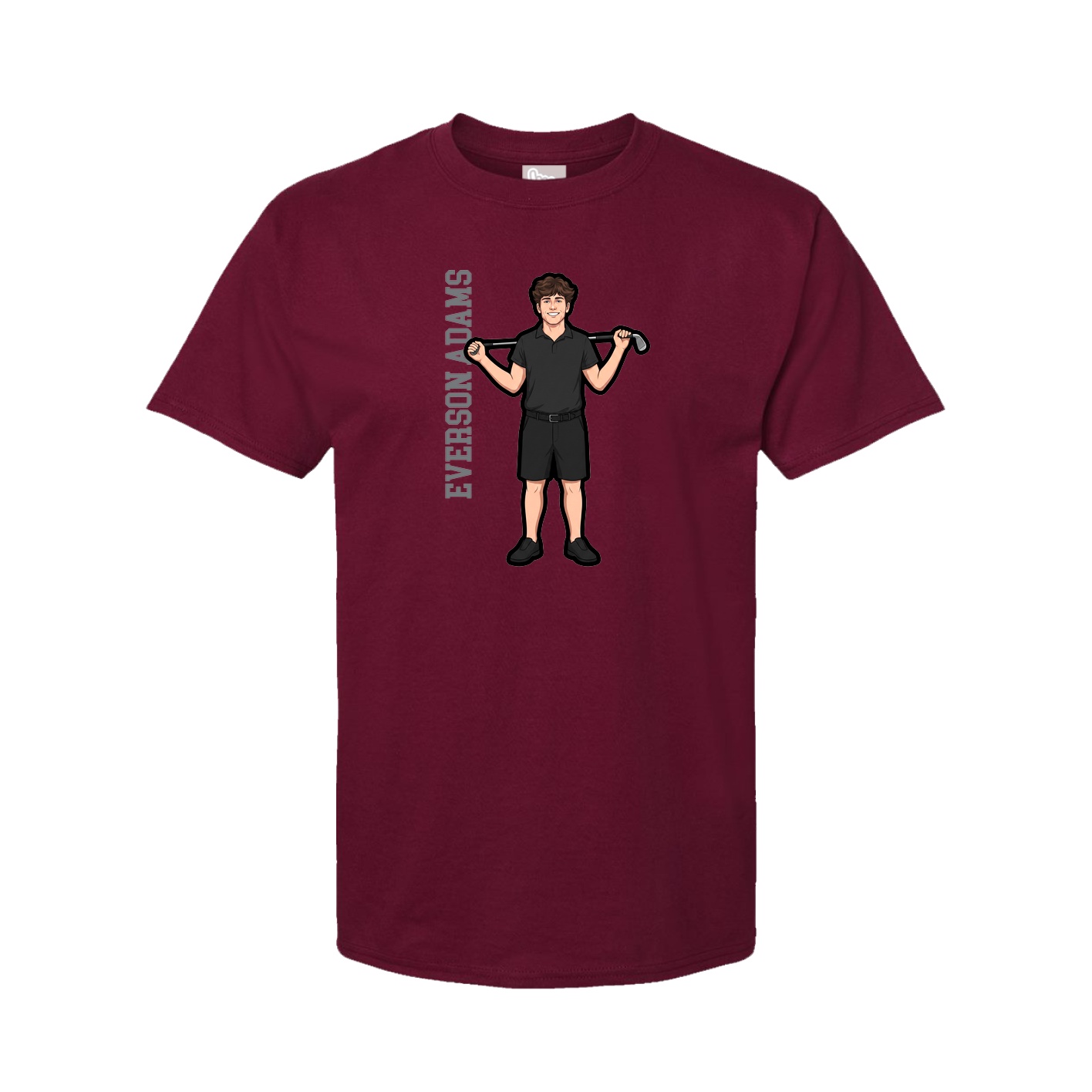 Tee — Name Vertical in Cardinal