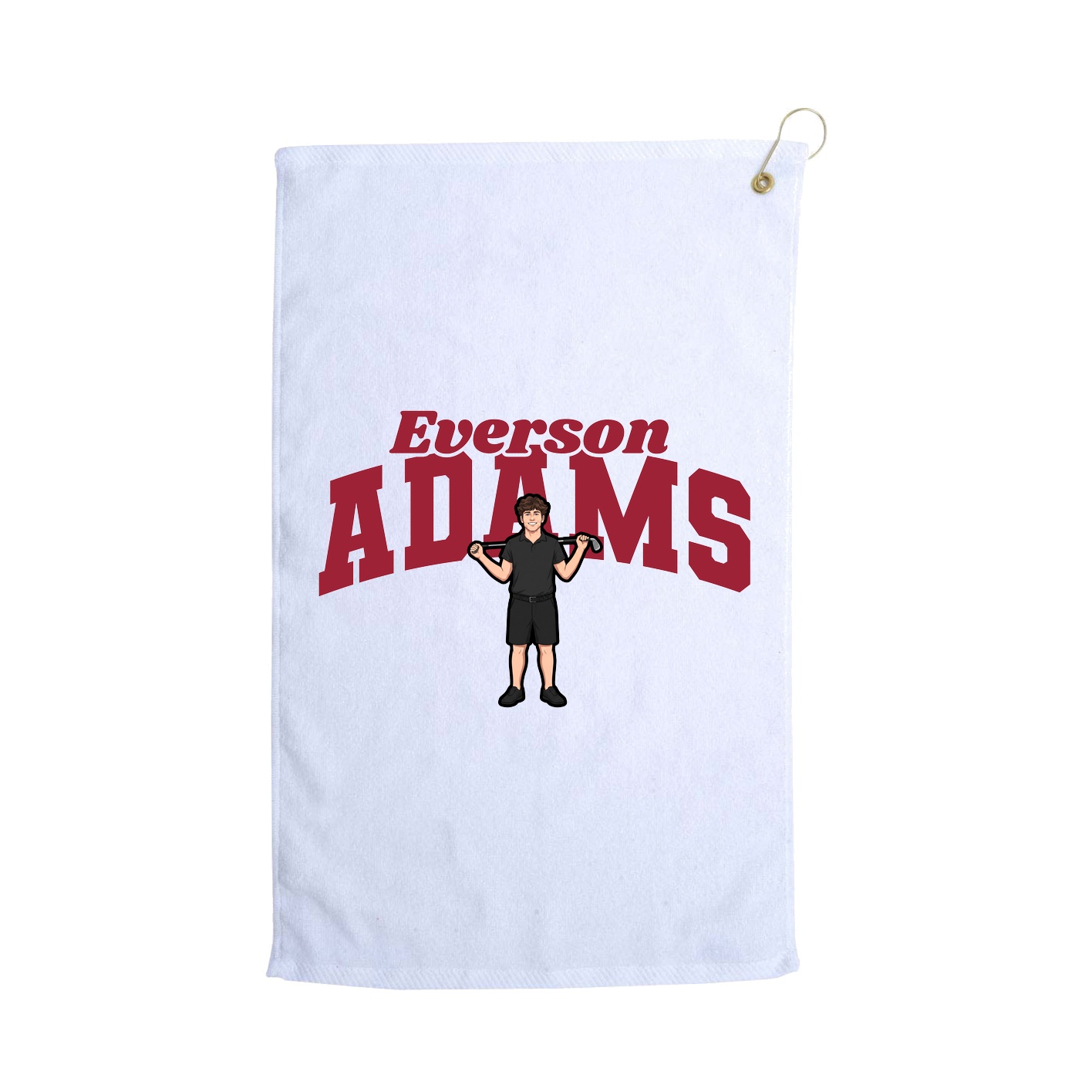 Golf Towel — Signature Arch in White