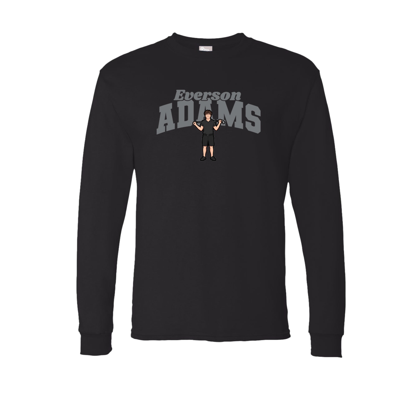 Long Sleeve Tee — Signature Arch in Black
