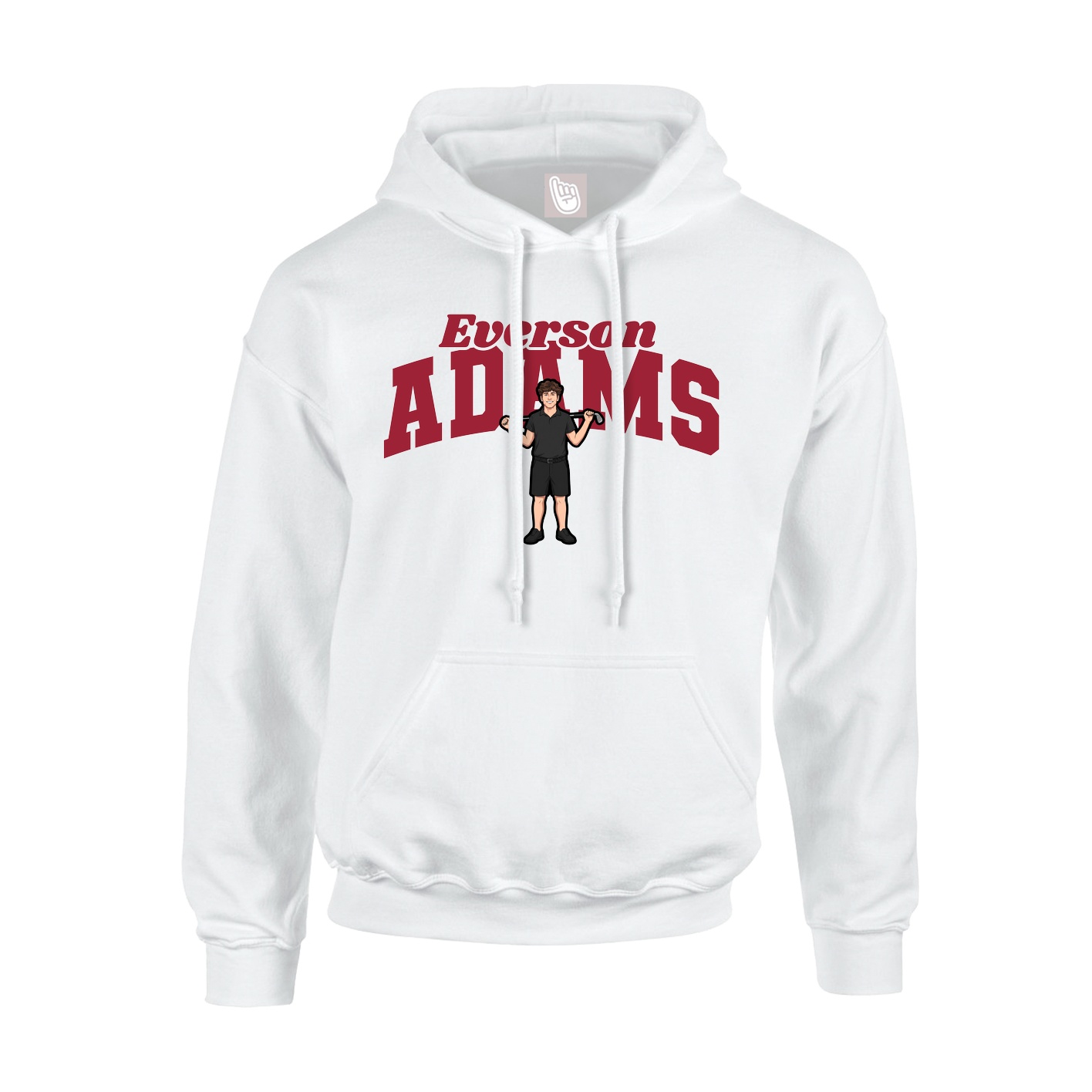 Hoodie — Signature Arch in White