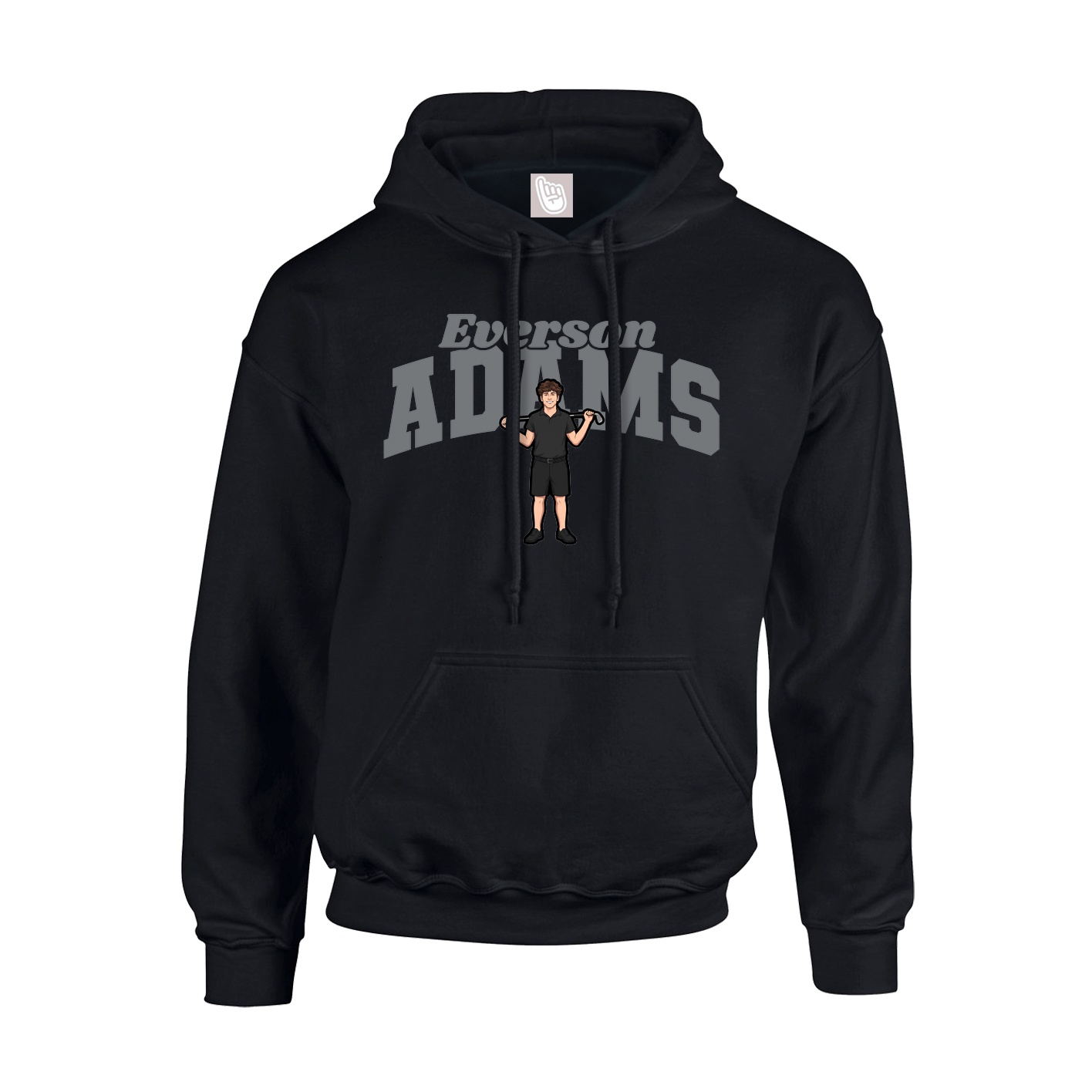 Youth Hoodie — Signature Arch in Black