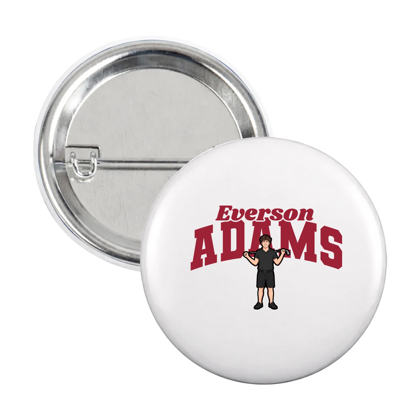 Game Day Button — Signature Arch in White