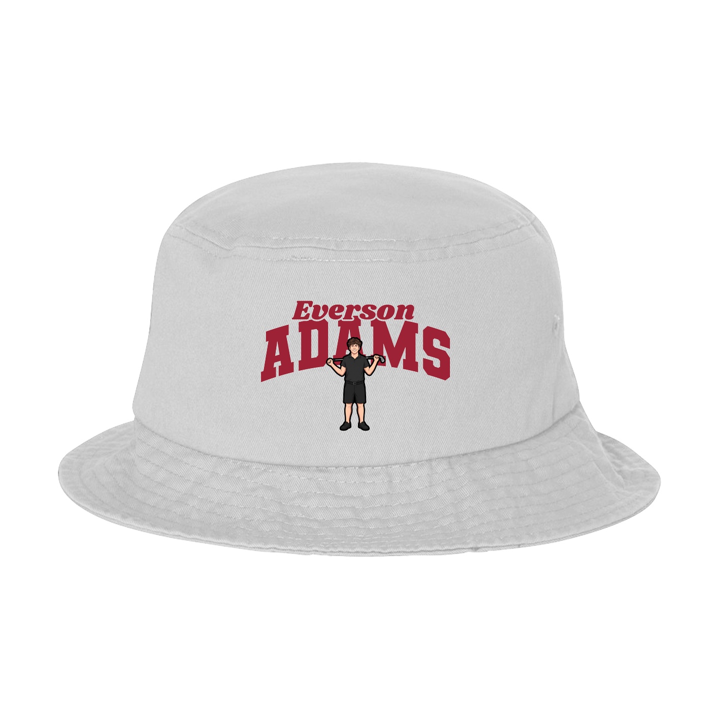Bucket Cap — Signature Arch in White