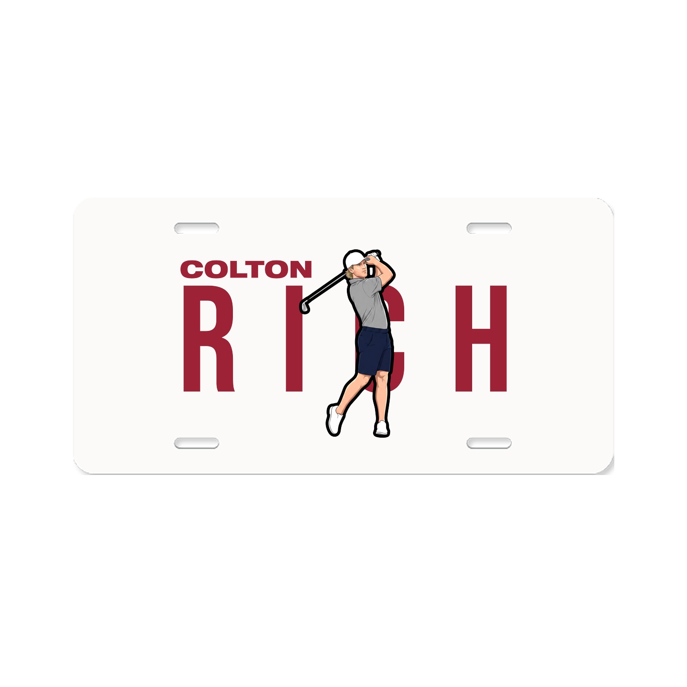 License Plate — Player Name in Classic