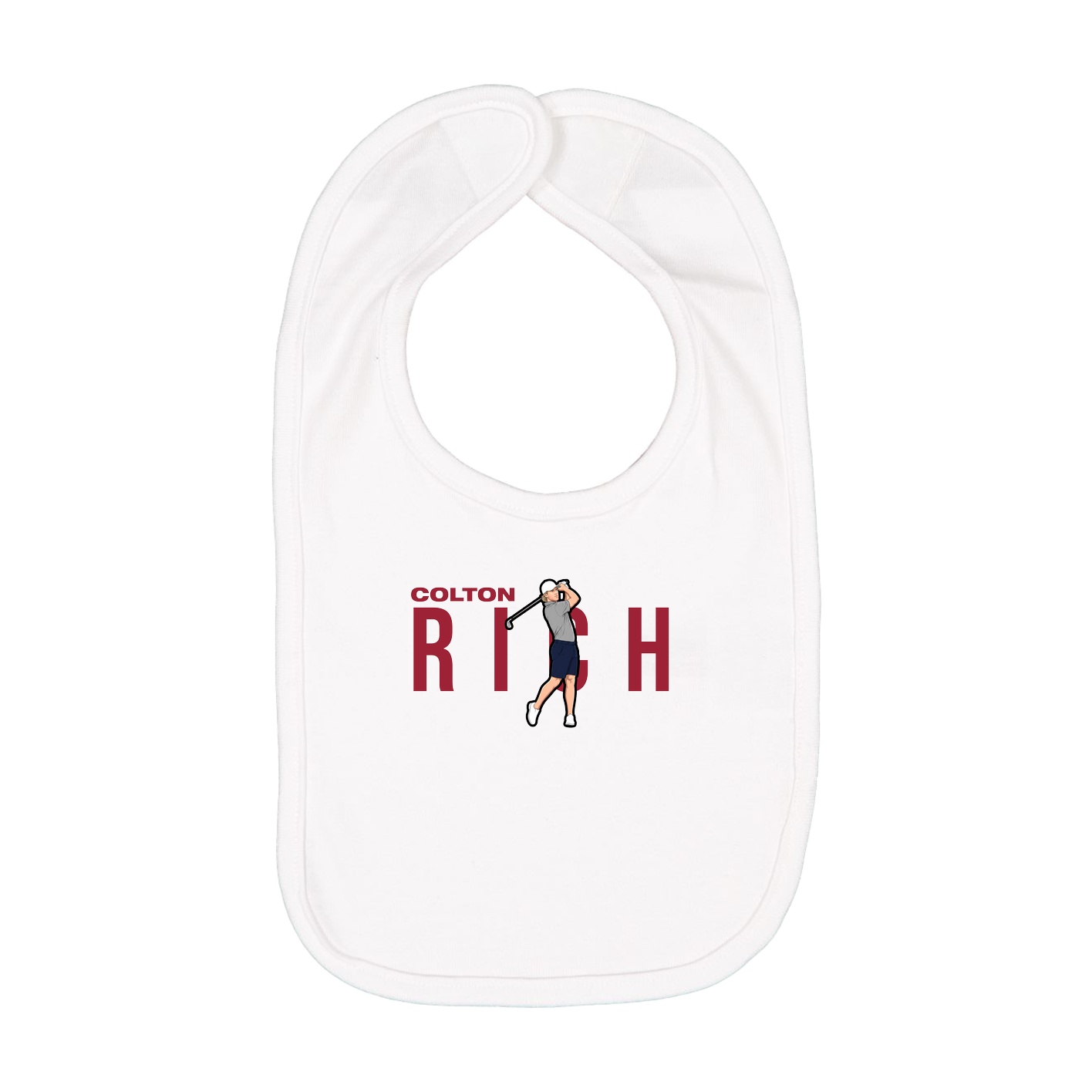 Infant Bib — Player Name in White