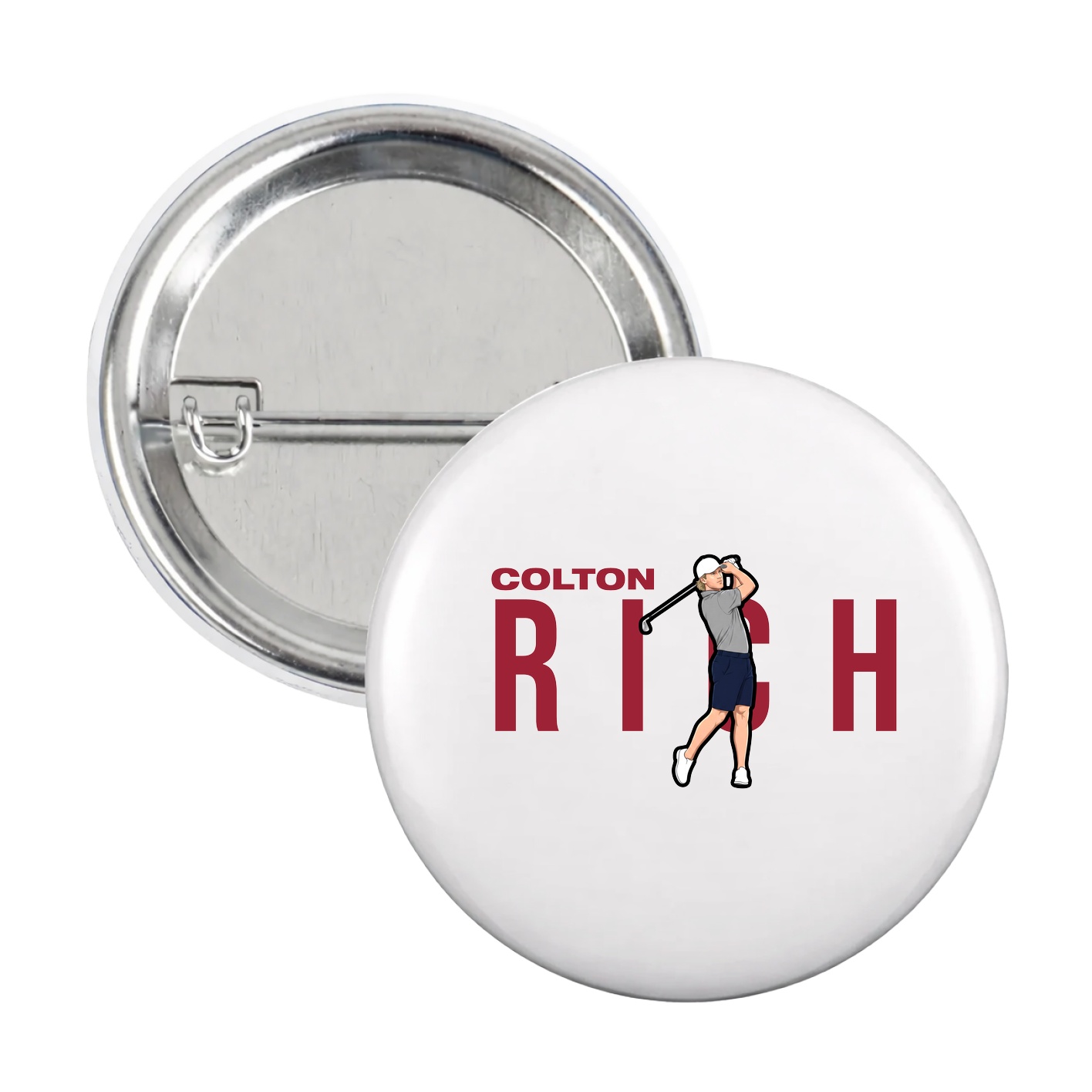 Game Day Button — Player Name in White