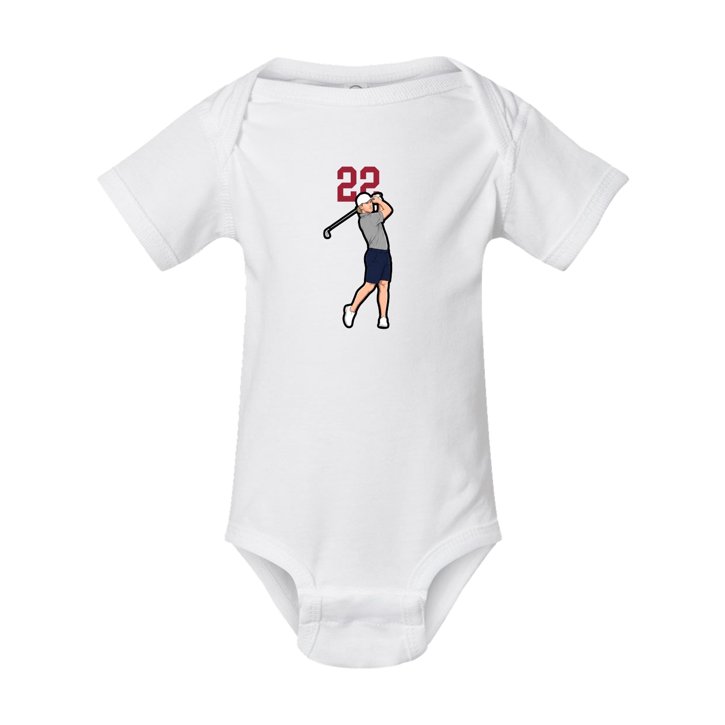 Baby Onesie — Number Top in White