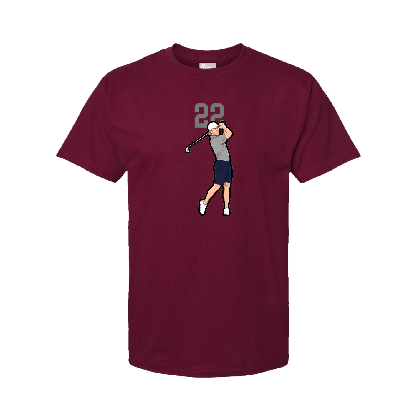 Tee — Number Top in Cardinal