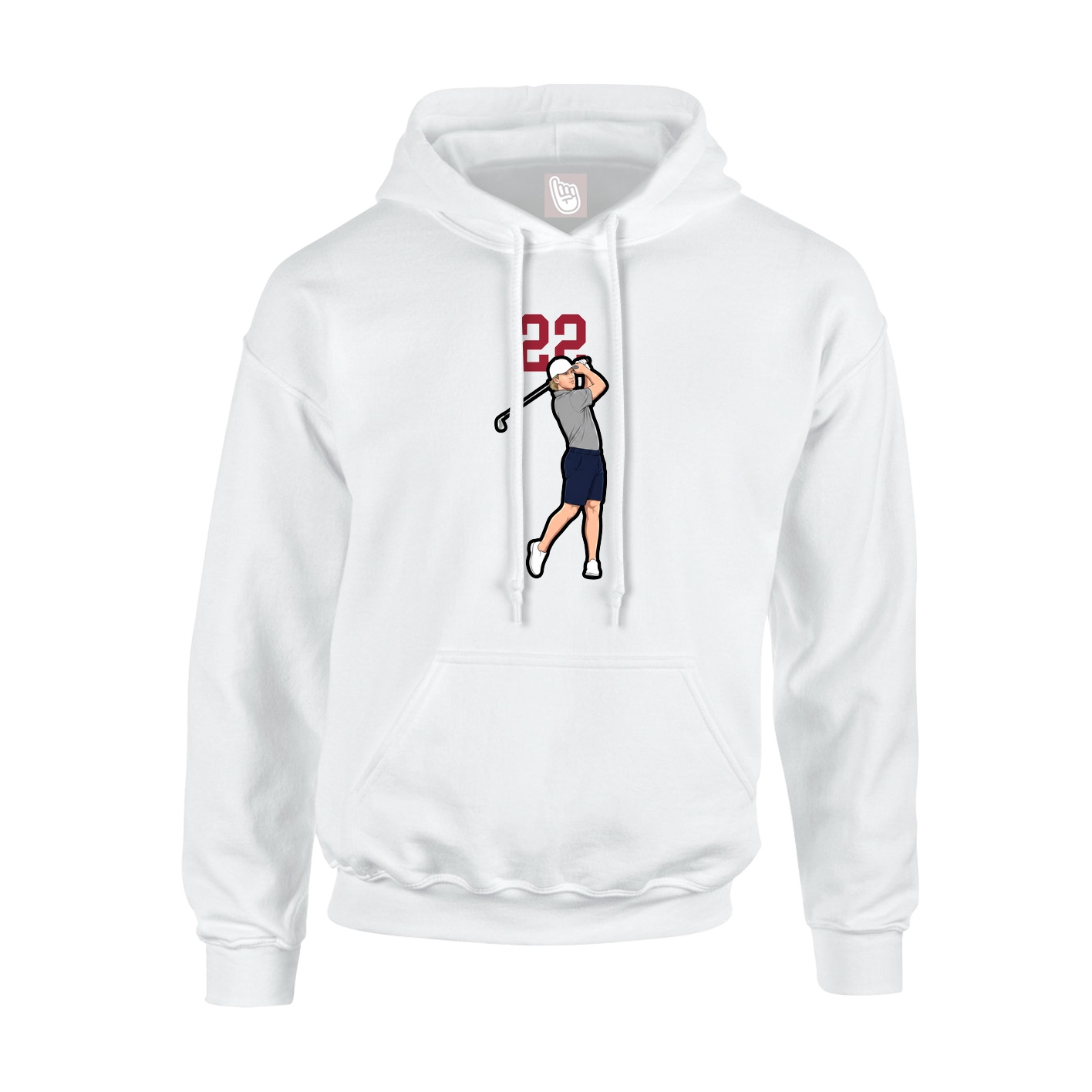 Hoodie — Number Top in White