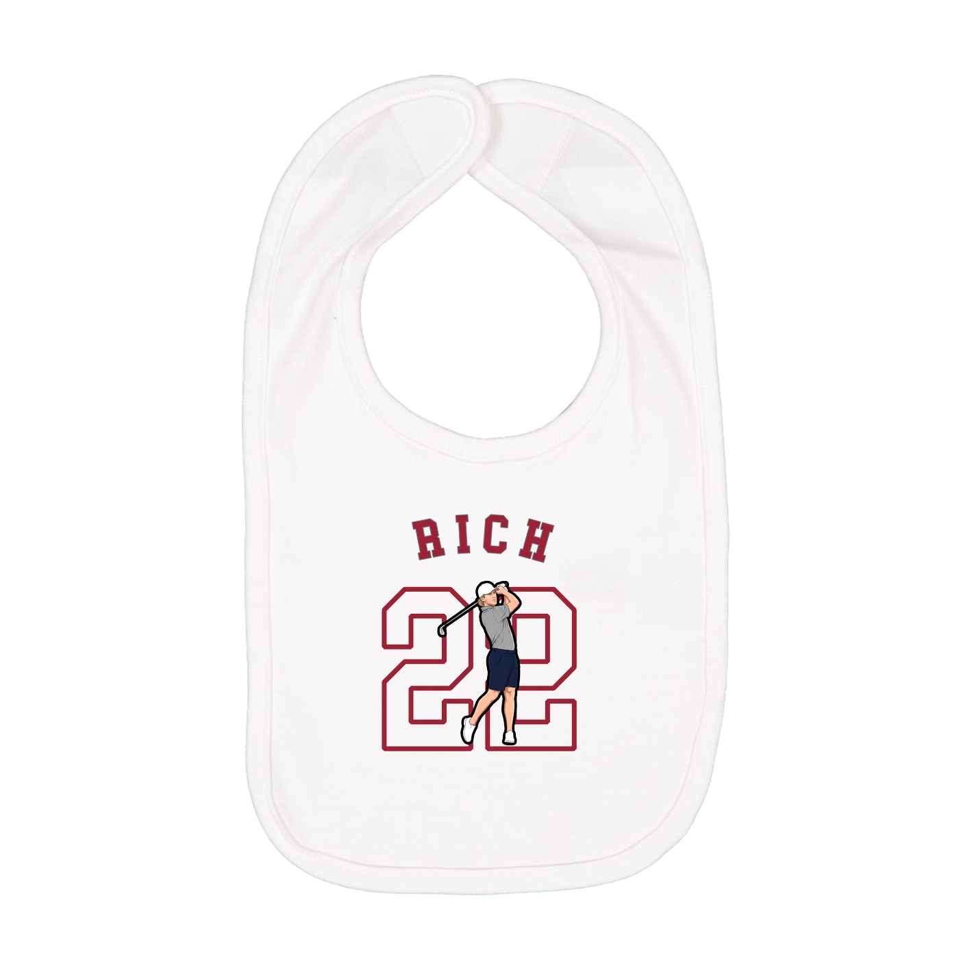 Infant Bib — Shirsey Arch in White