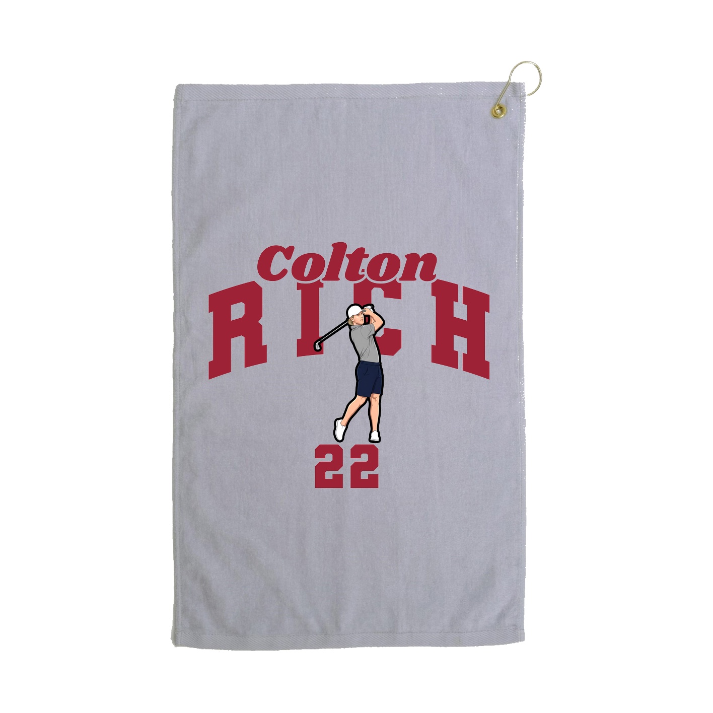 Golf Towel — Signature Arch in Grey