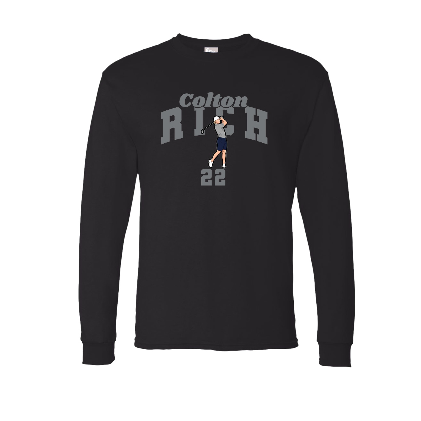 Long Sleeve Tee — Signature Arch in Black