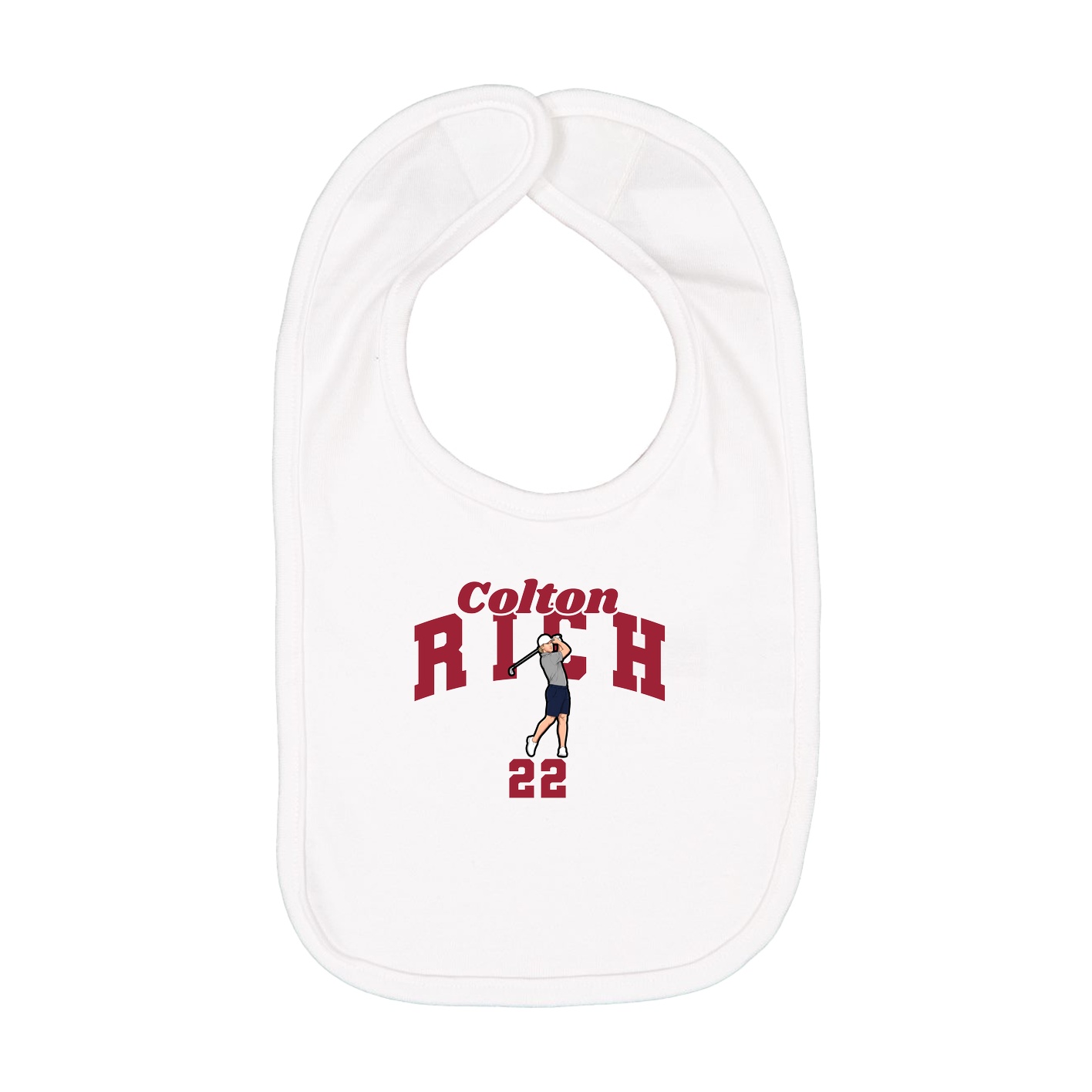 Infant Bib — Signature Arch in White