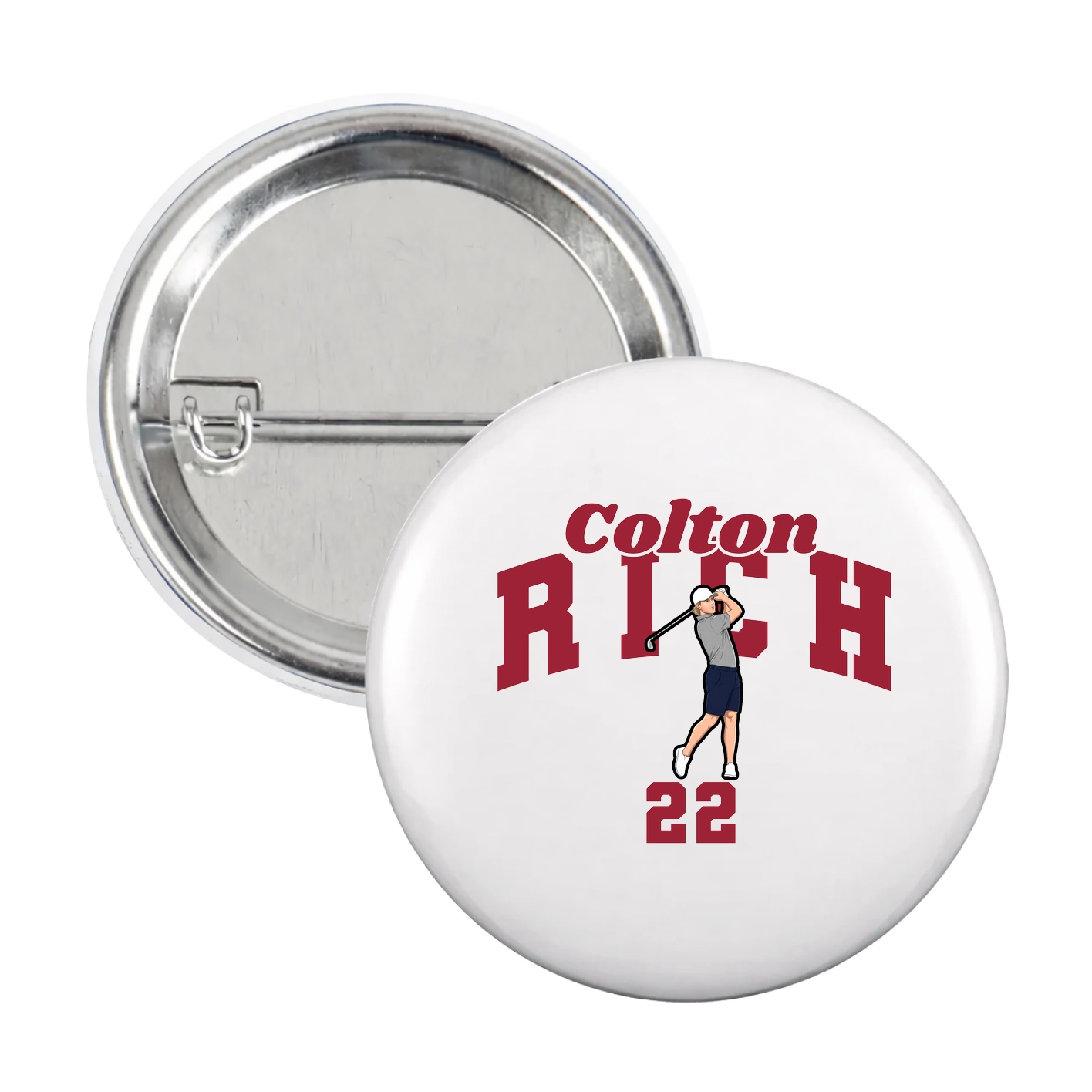 Game Day Button — Signature Arch in White