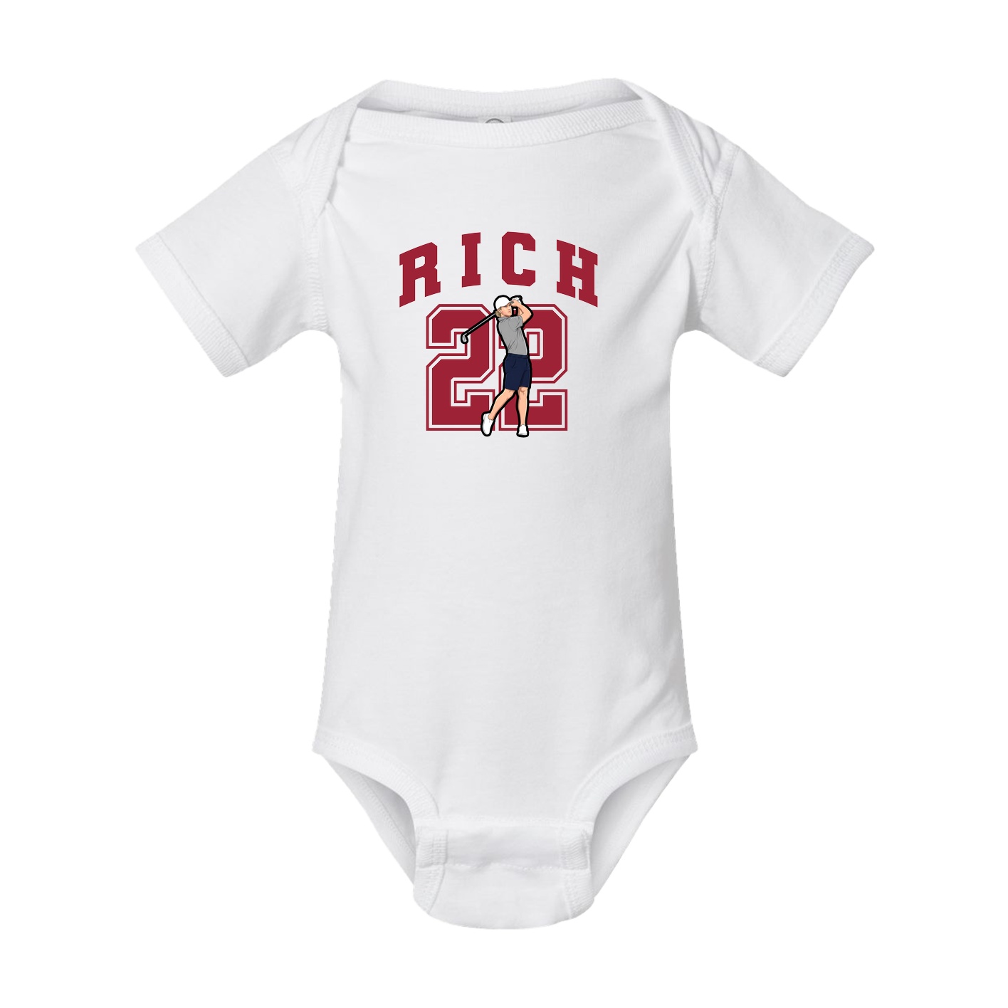 Baby Onesie — Number in White