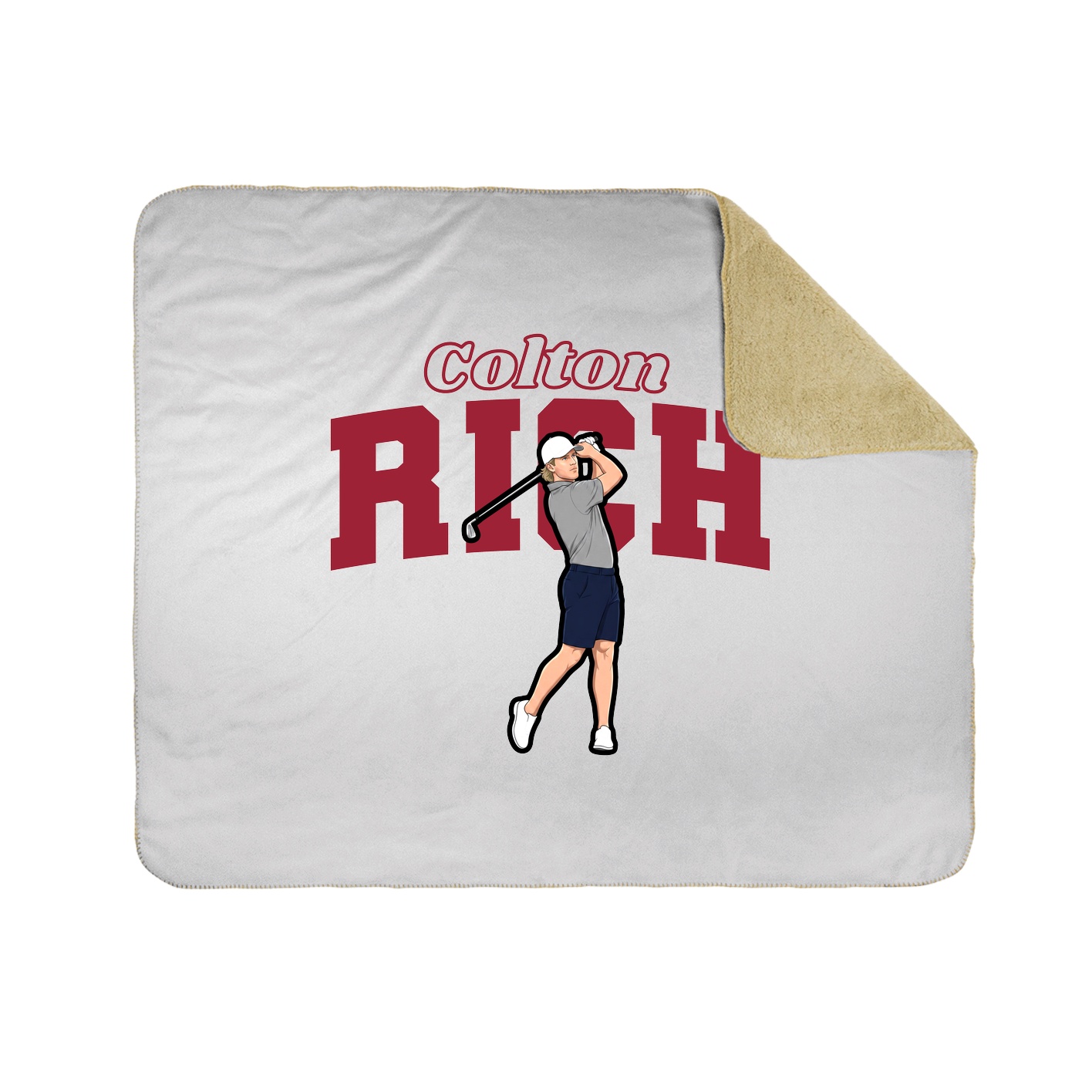 Throw Blanket — Name Arch in White