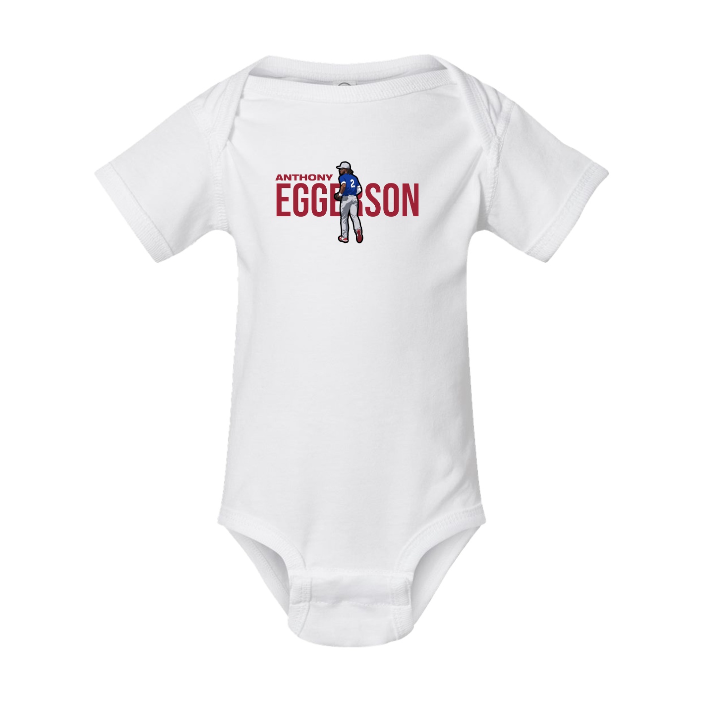 Baby Onesie — Player Name in White