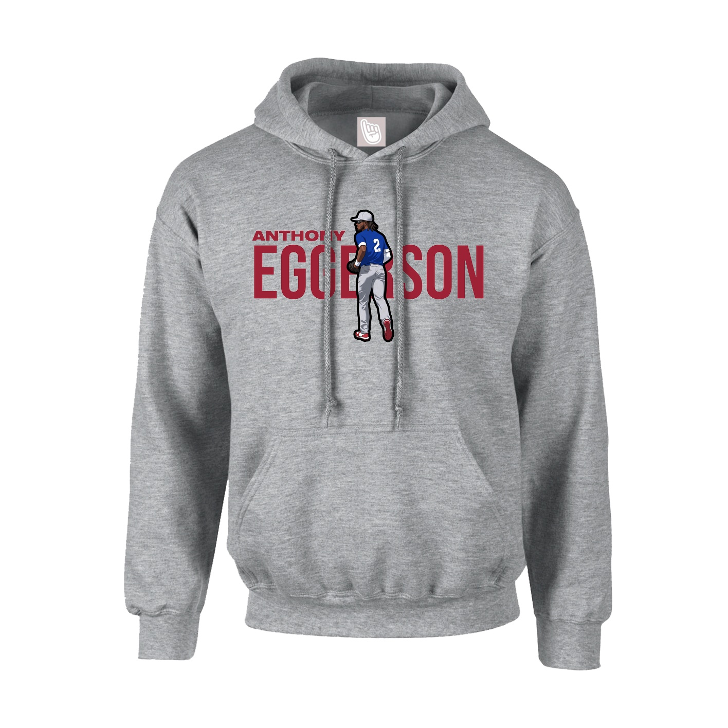 Hoodie — Player Name in Grey