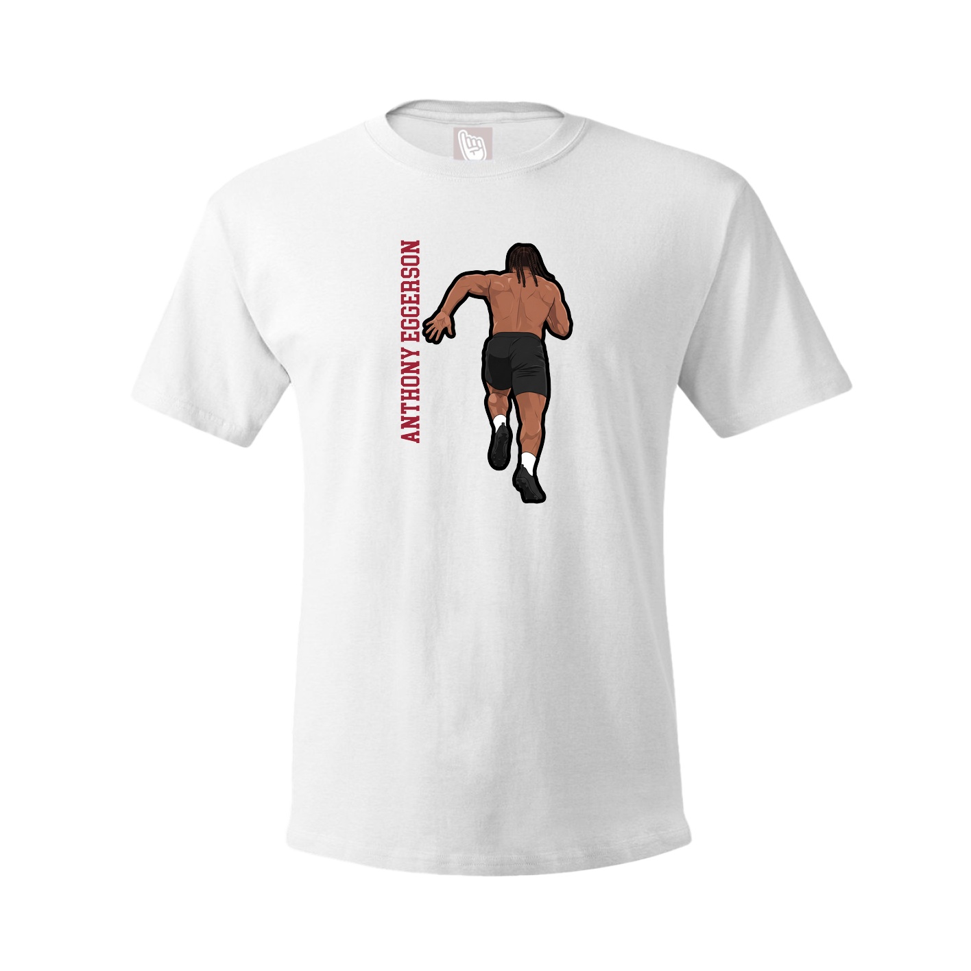 Tee — Name Vertical in White