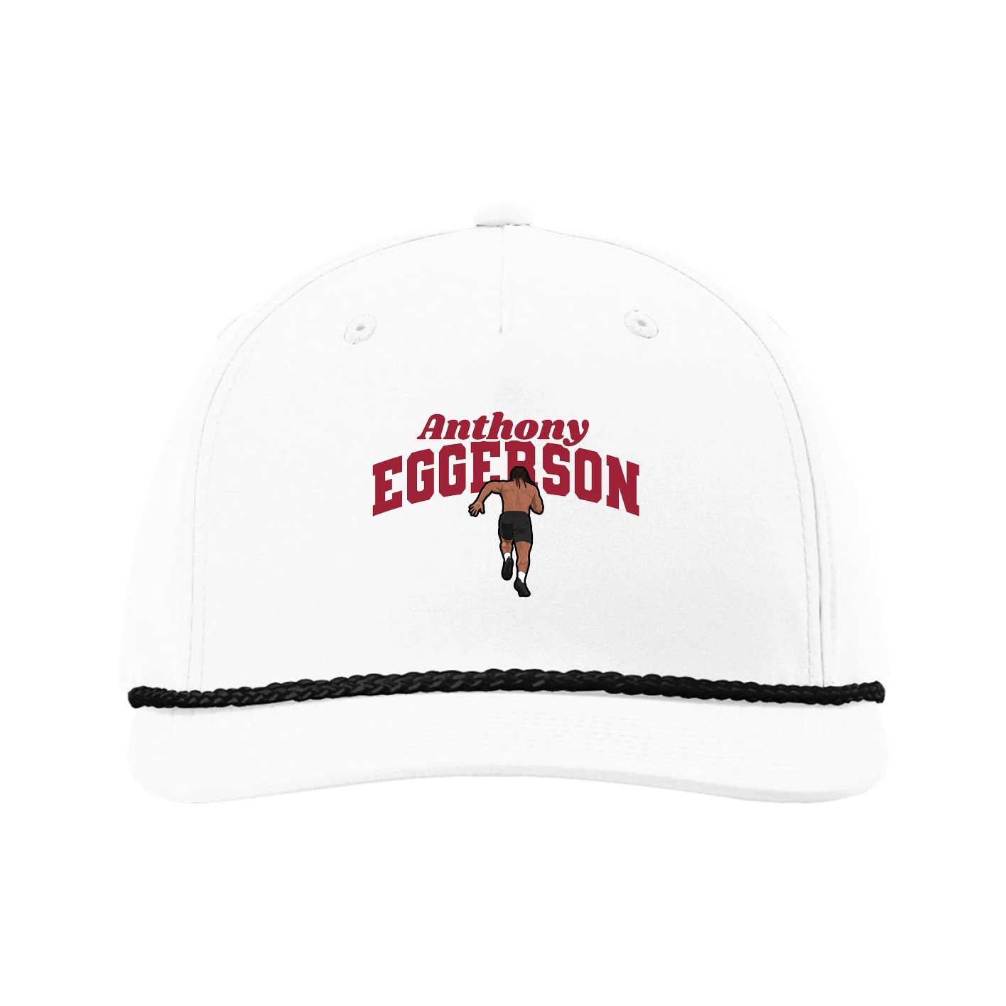 Five-Panel Classic Rope Cap — Signature Arch in White
