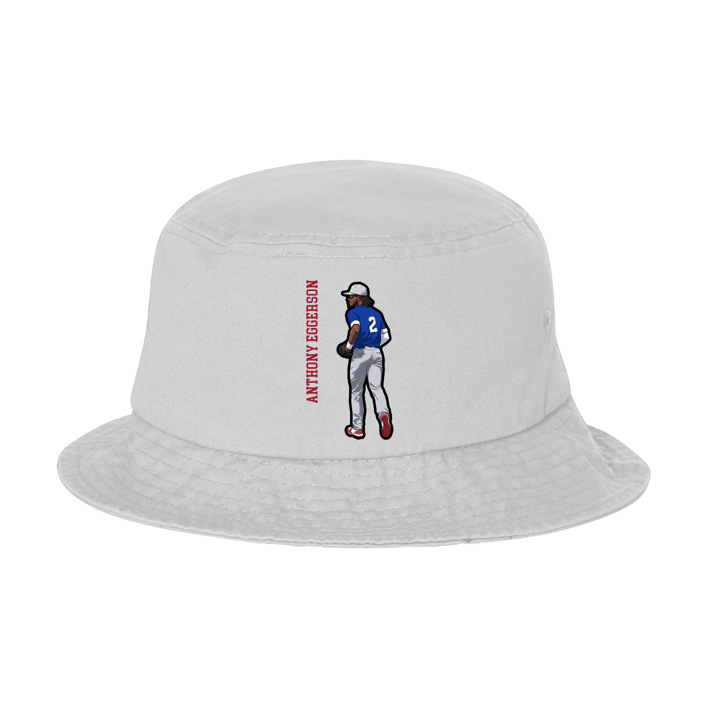 Bucket Cap — Name Vertical in White
