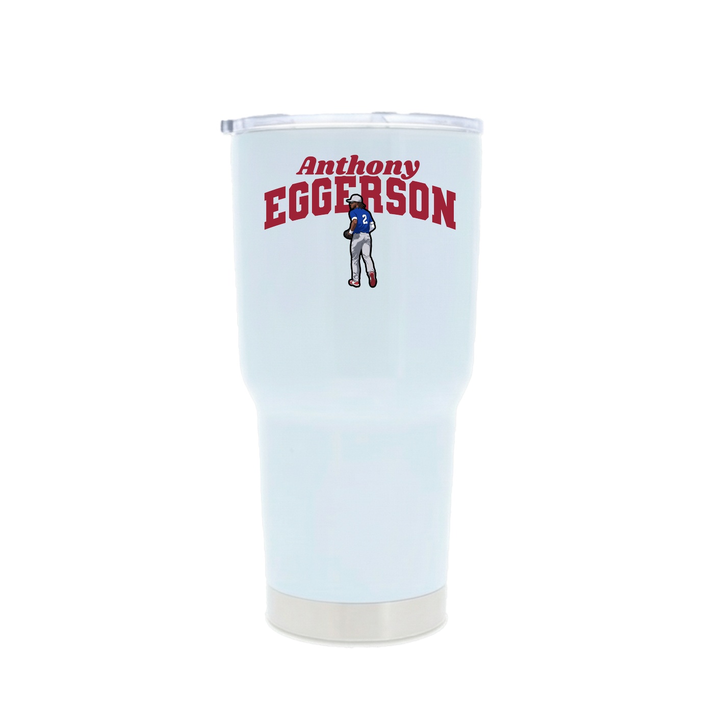 30oz Stainless Steel Tumbler — Signature Arch in White