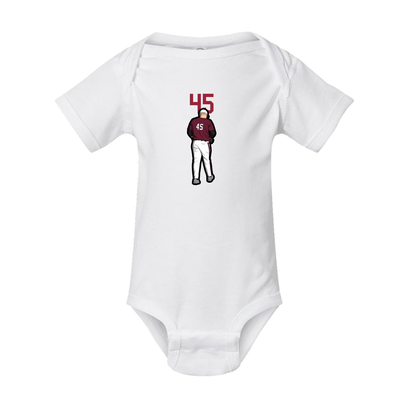 Baby Onesie — Number Top in White