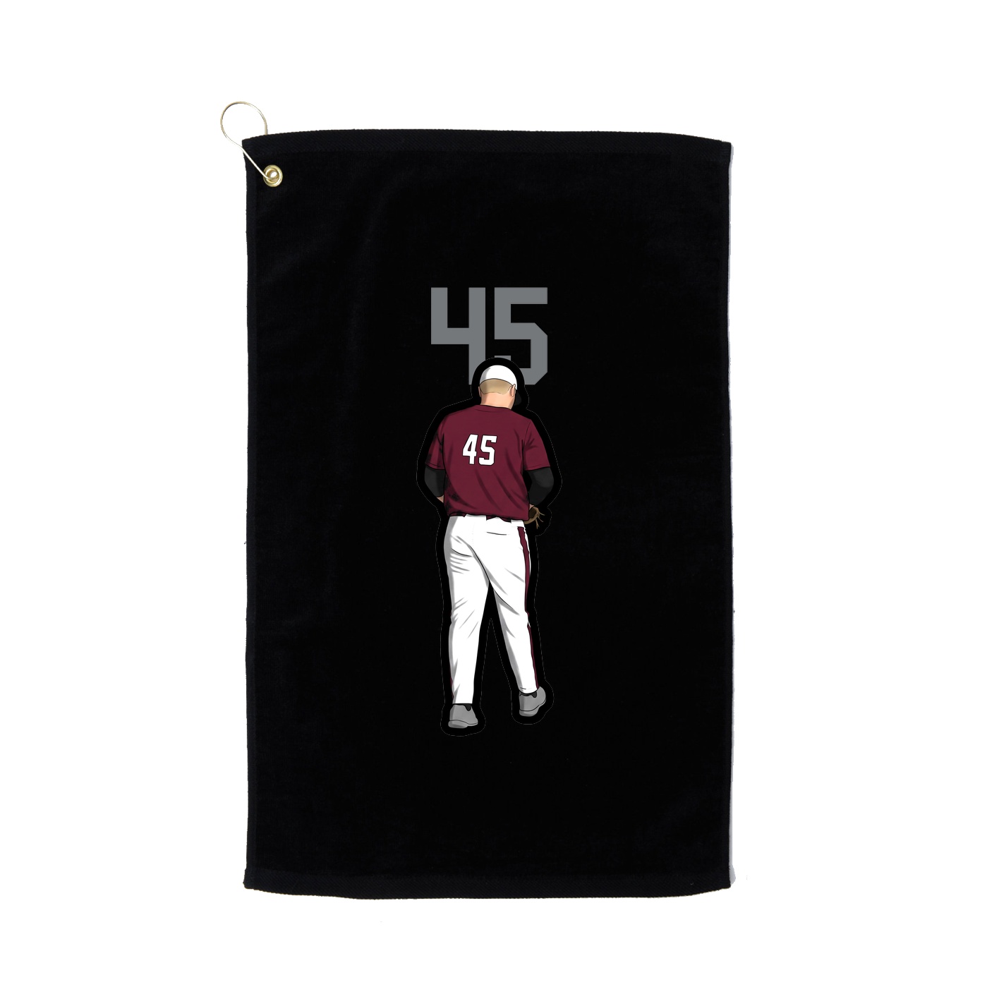 Golf Towel — Number Top in Black