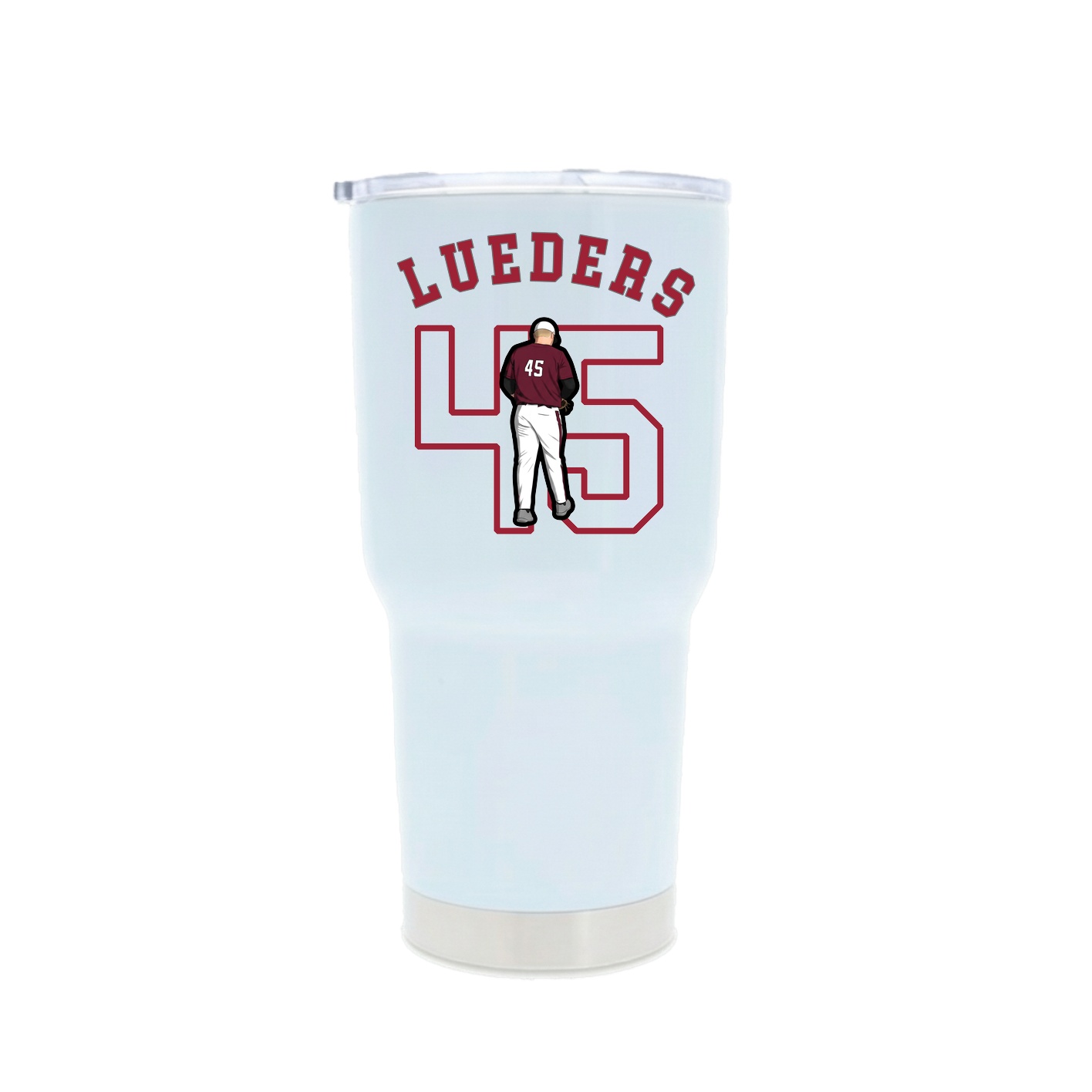 30oz Stainless Steel Tumbler — Shirsey Arch in White