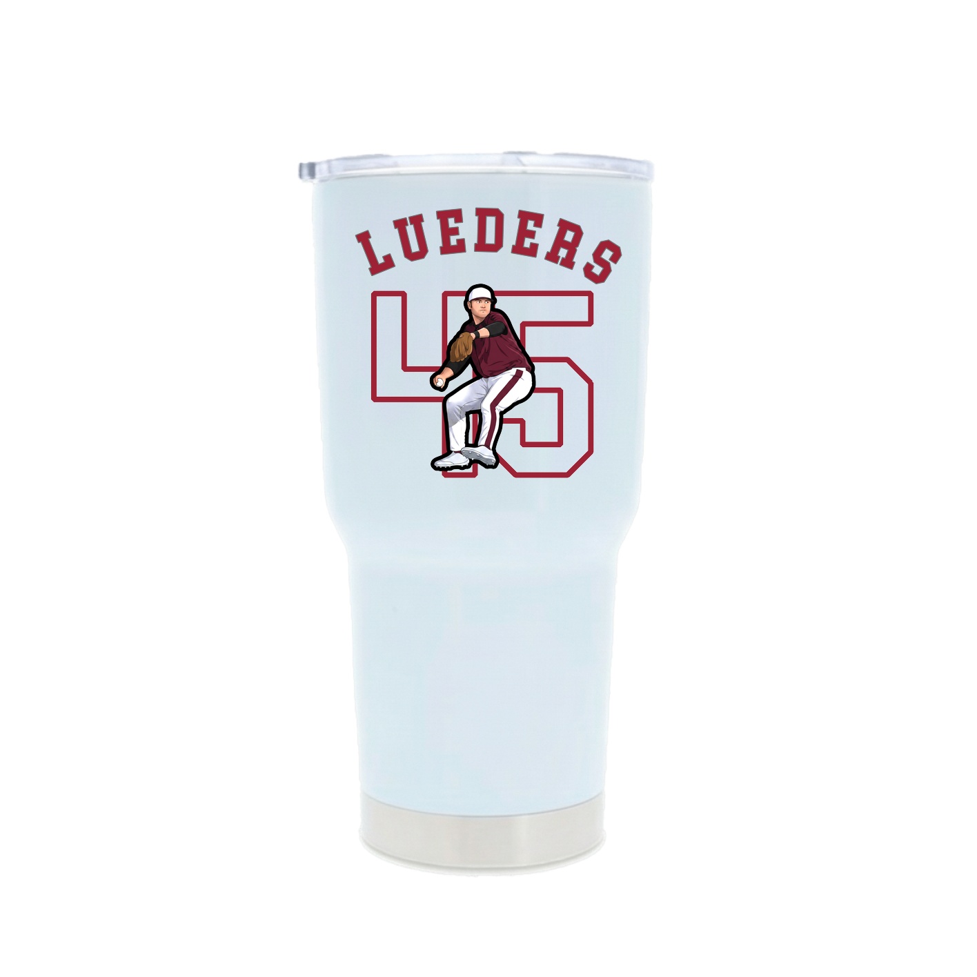 30oz Stainless Steel Tumbler — Shirsey Arch in White