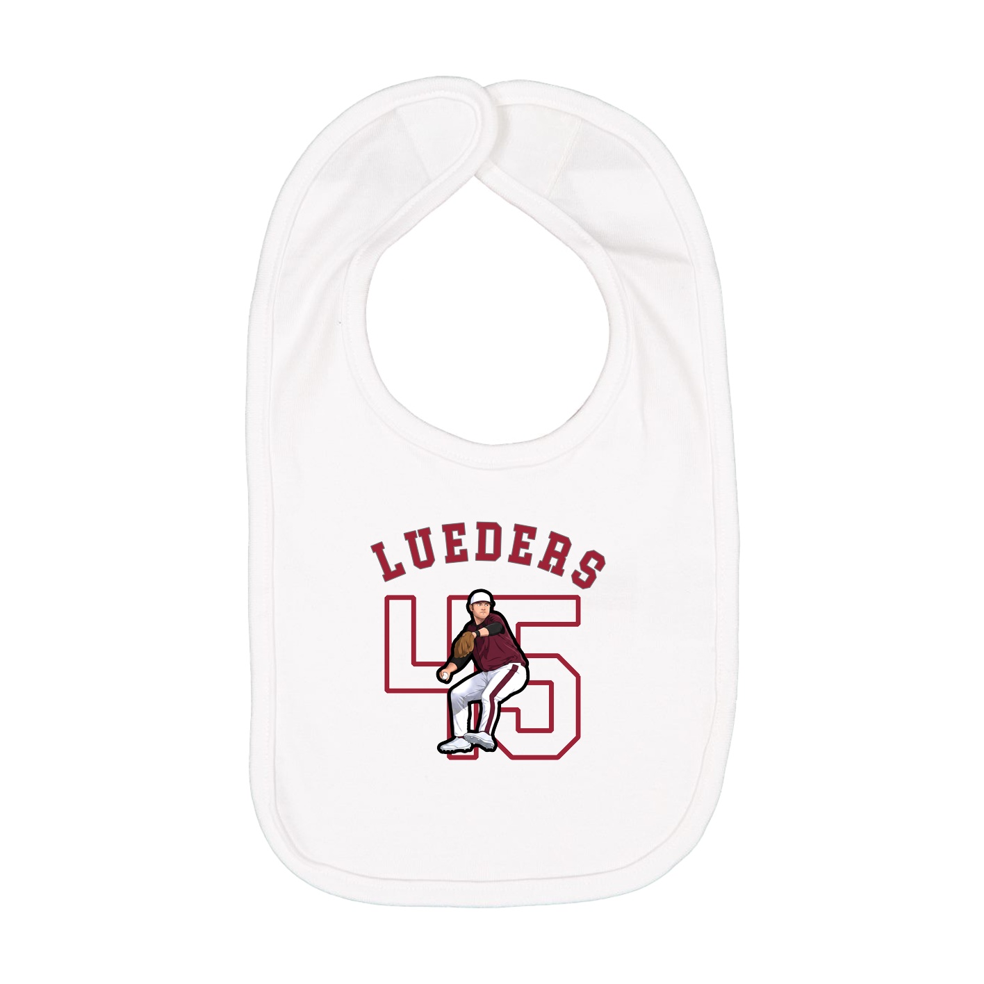 Infant Bib — Shirsey Arch in White