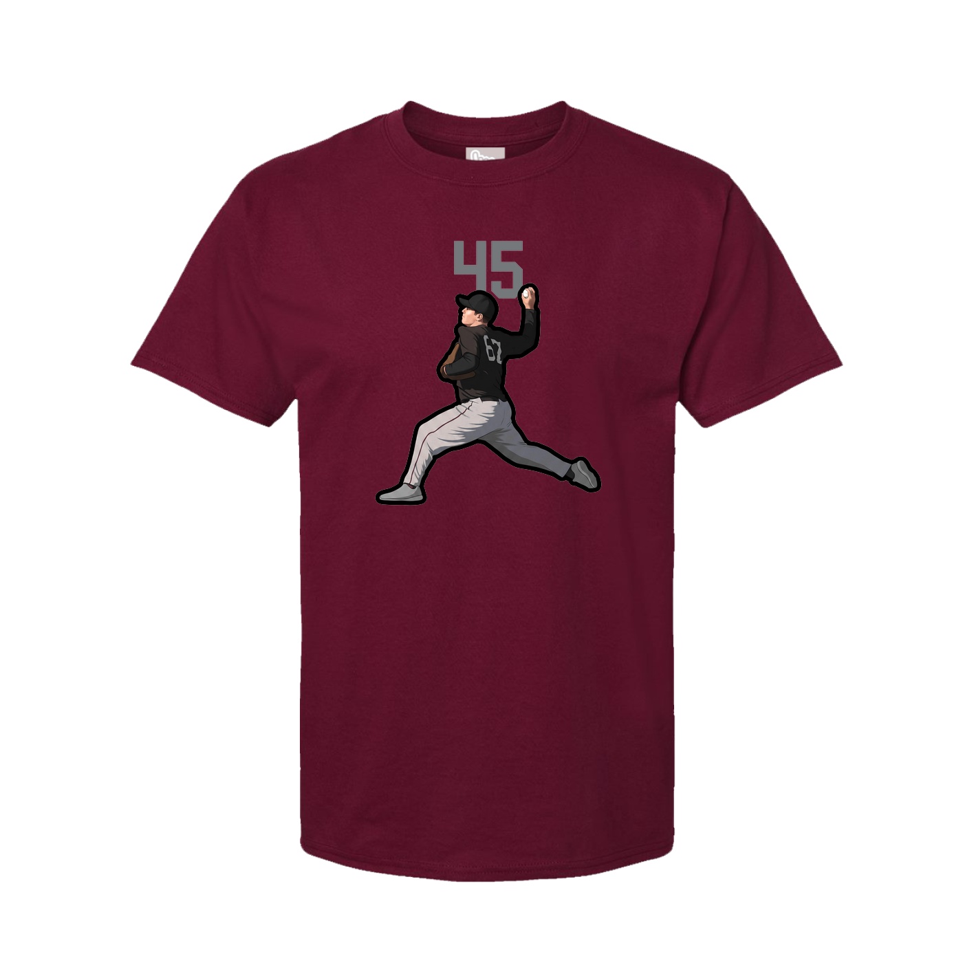 Tee — Number Top in Cardinal