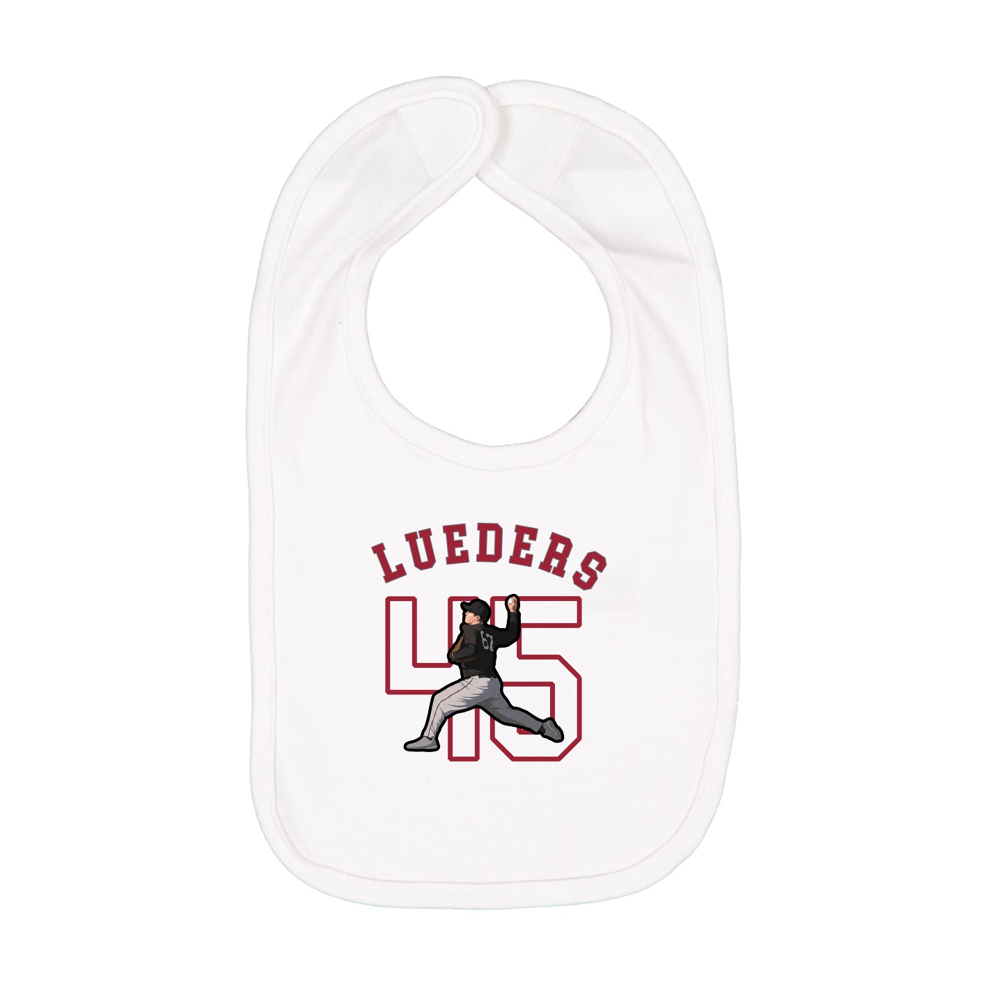 Infant Bib — Shirsey Arch in White