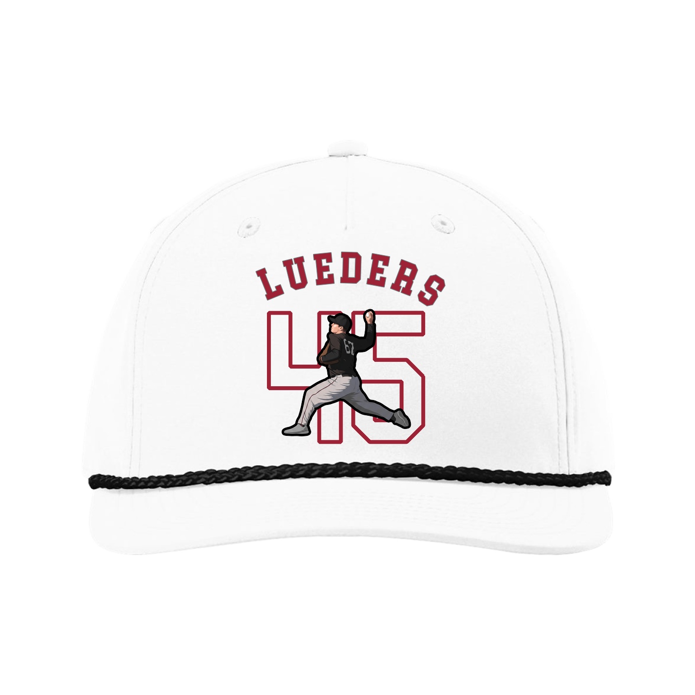 Five-Panel Classic Rope Cap — Shirsey Arch in White
