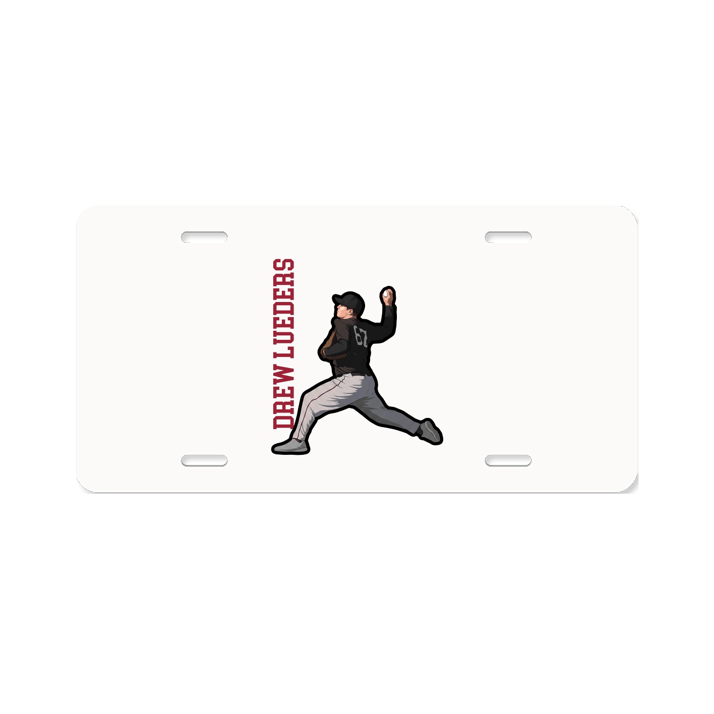 License Plate — Name Vertical in Classic