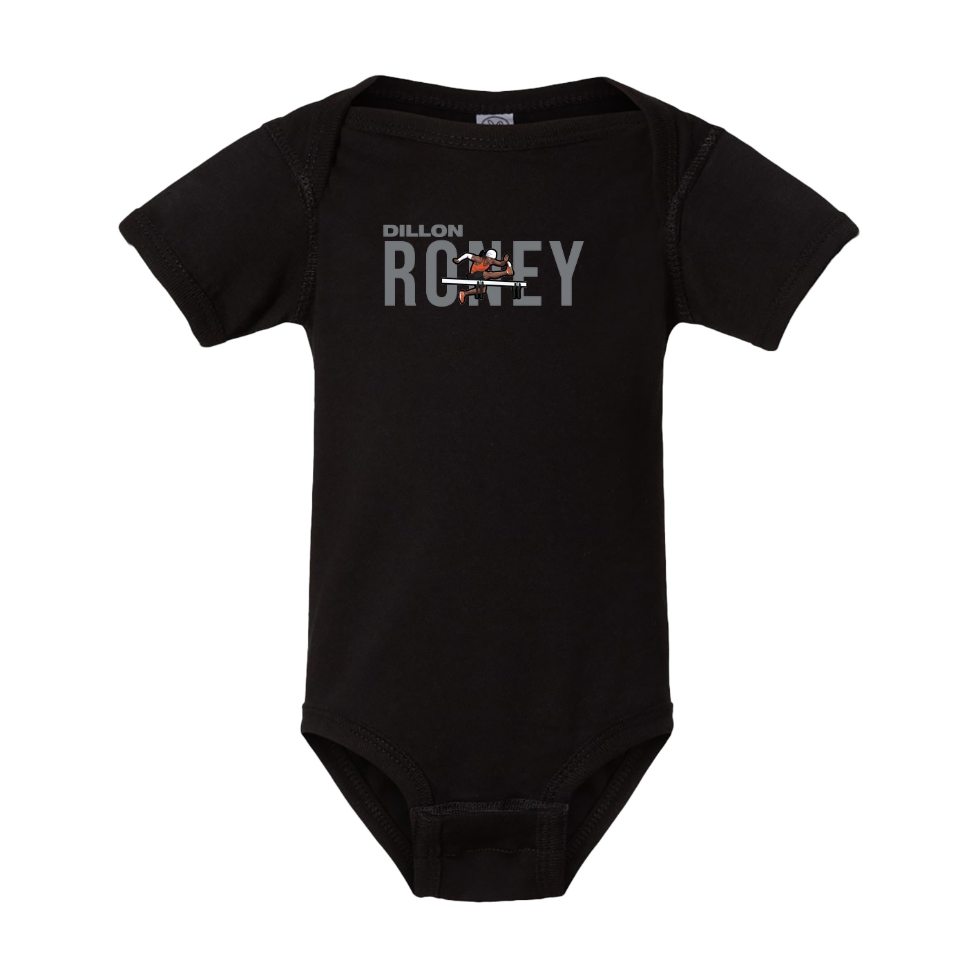 Baby Onesie — Player Name in Black