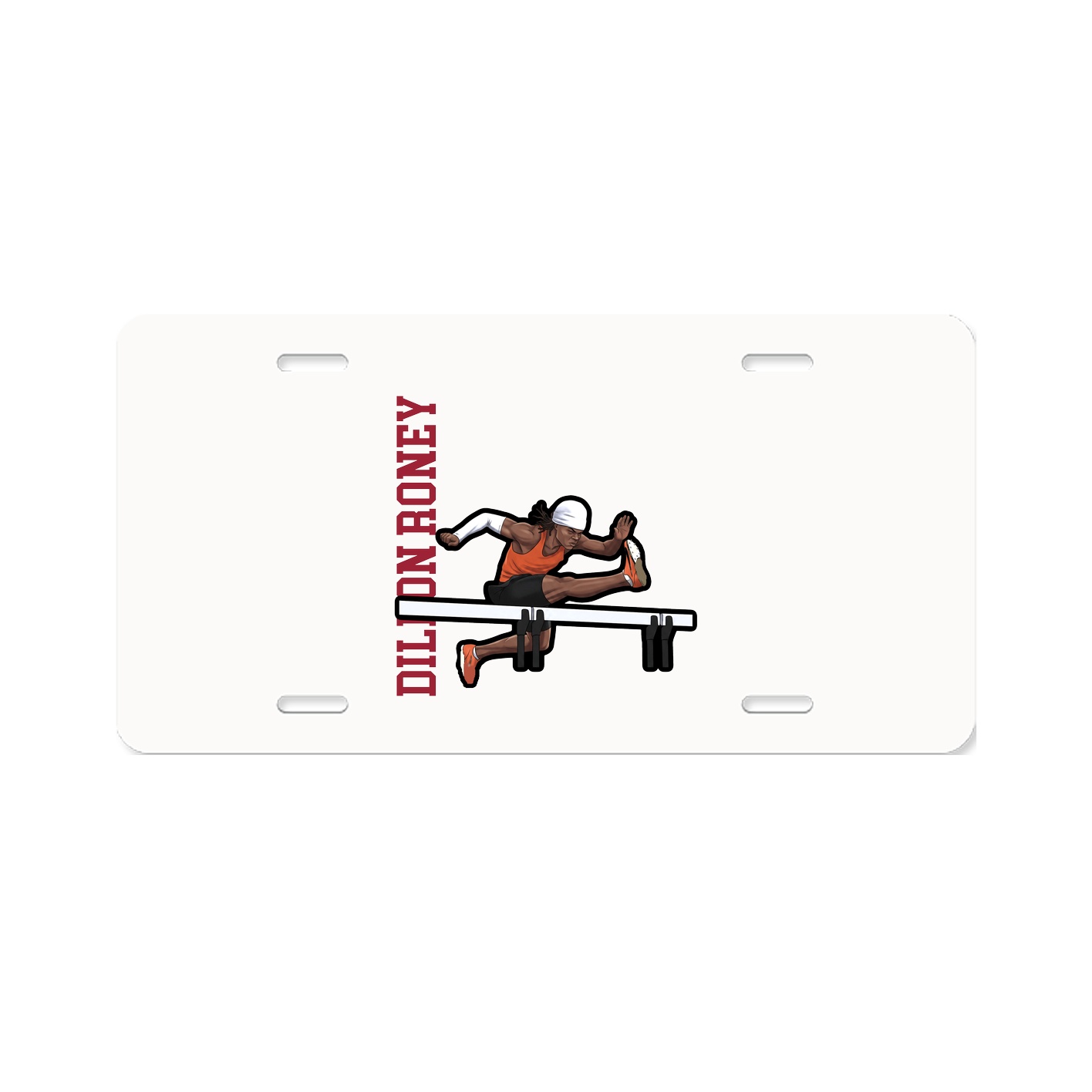 License Plate — Name Vertical in Classic
