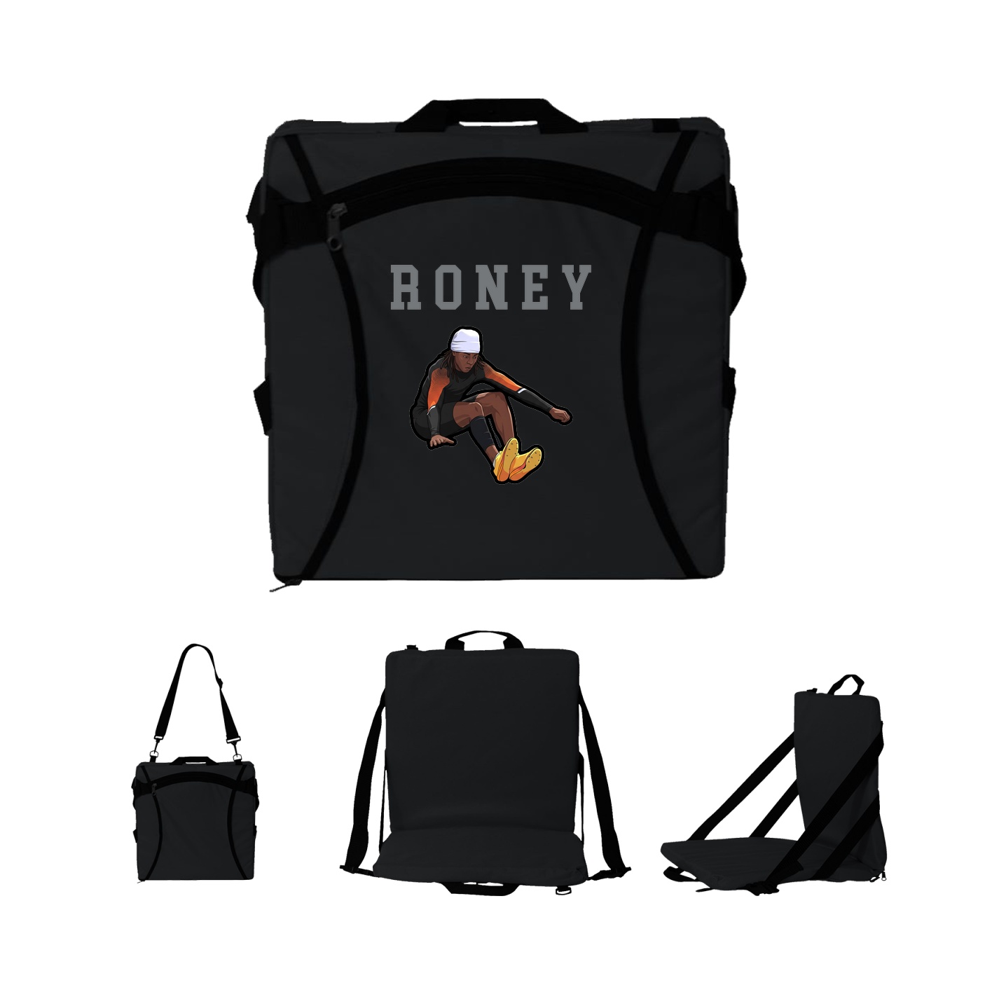 Folding Stadium Seat — Shirsey in Black