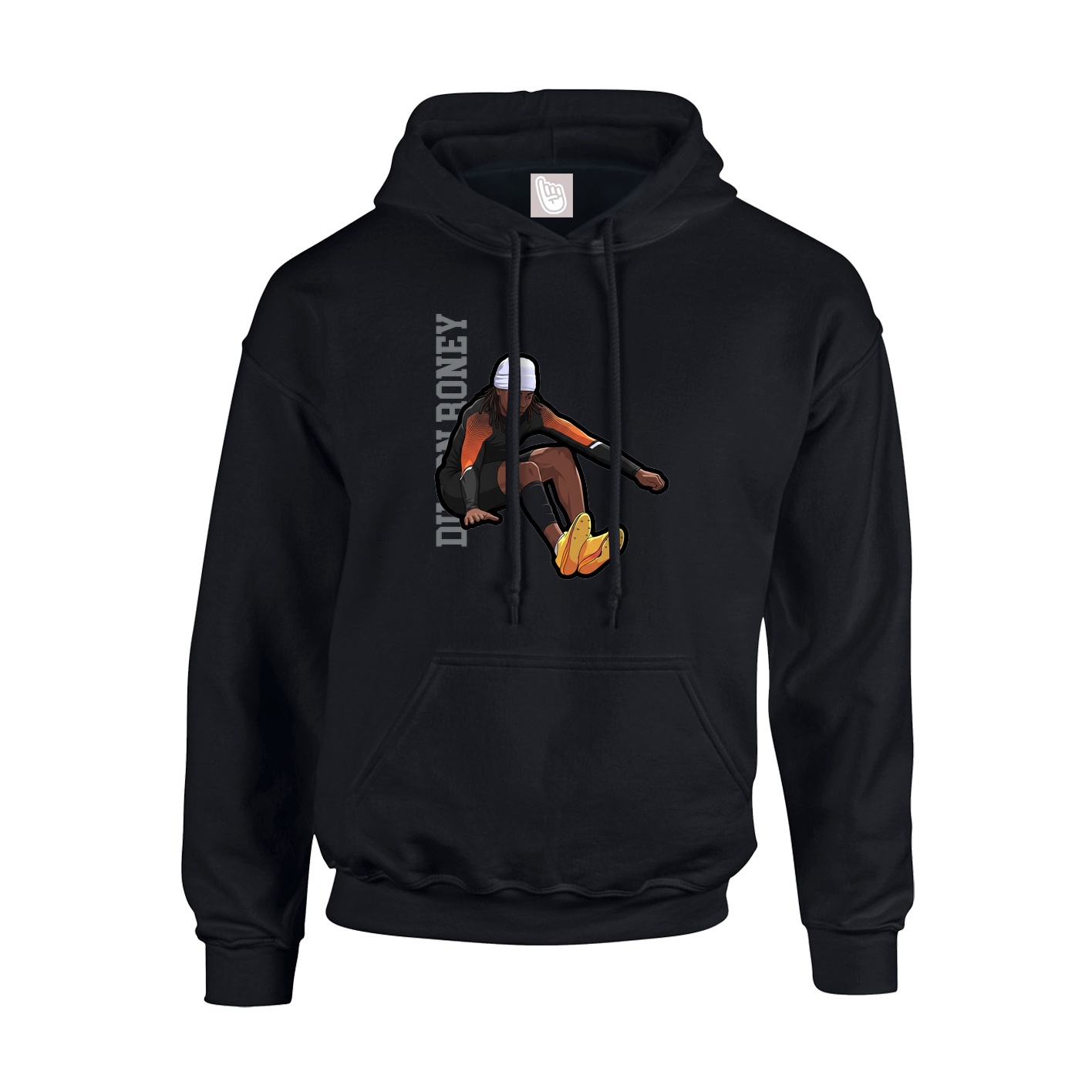 Youth Hoodie — Name Vertical in Black