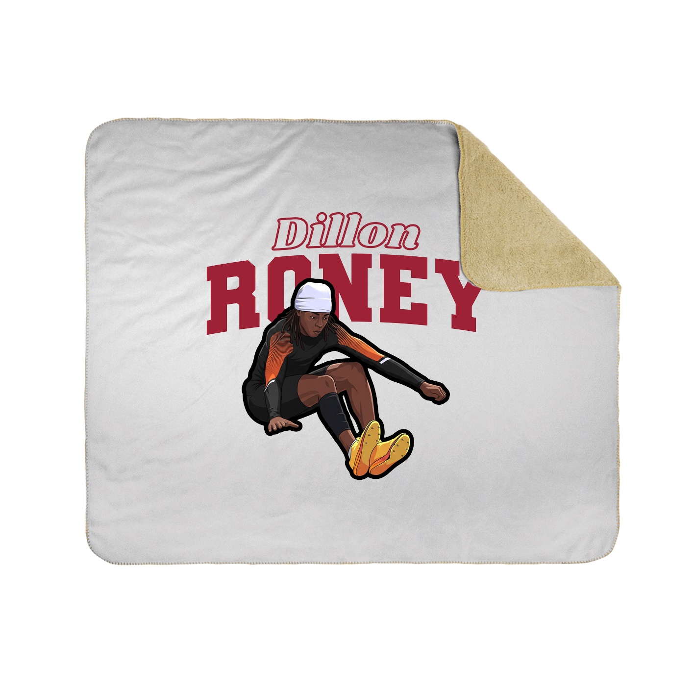 Throw Blanket — Name Arch in White