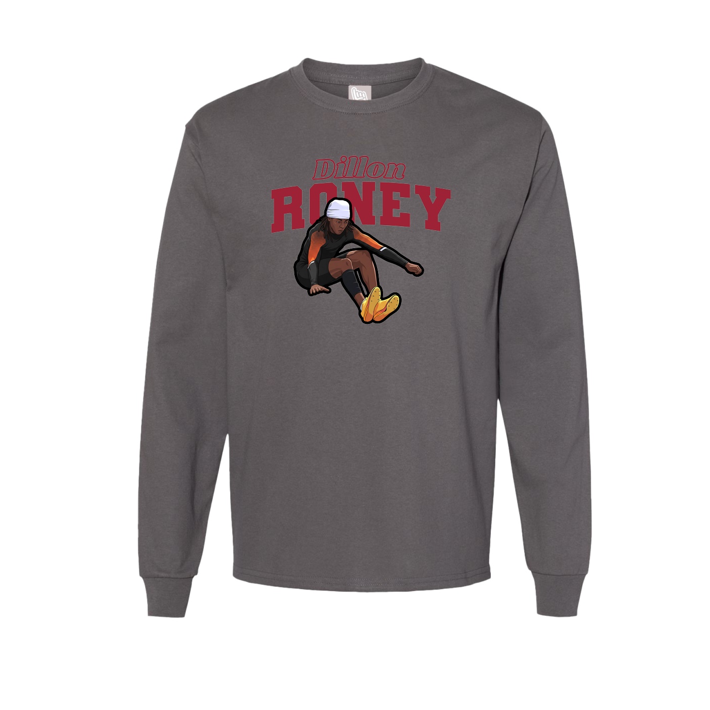 Long Sleeve Tee — Name Arch in Grey