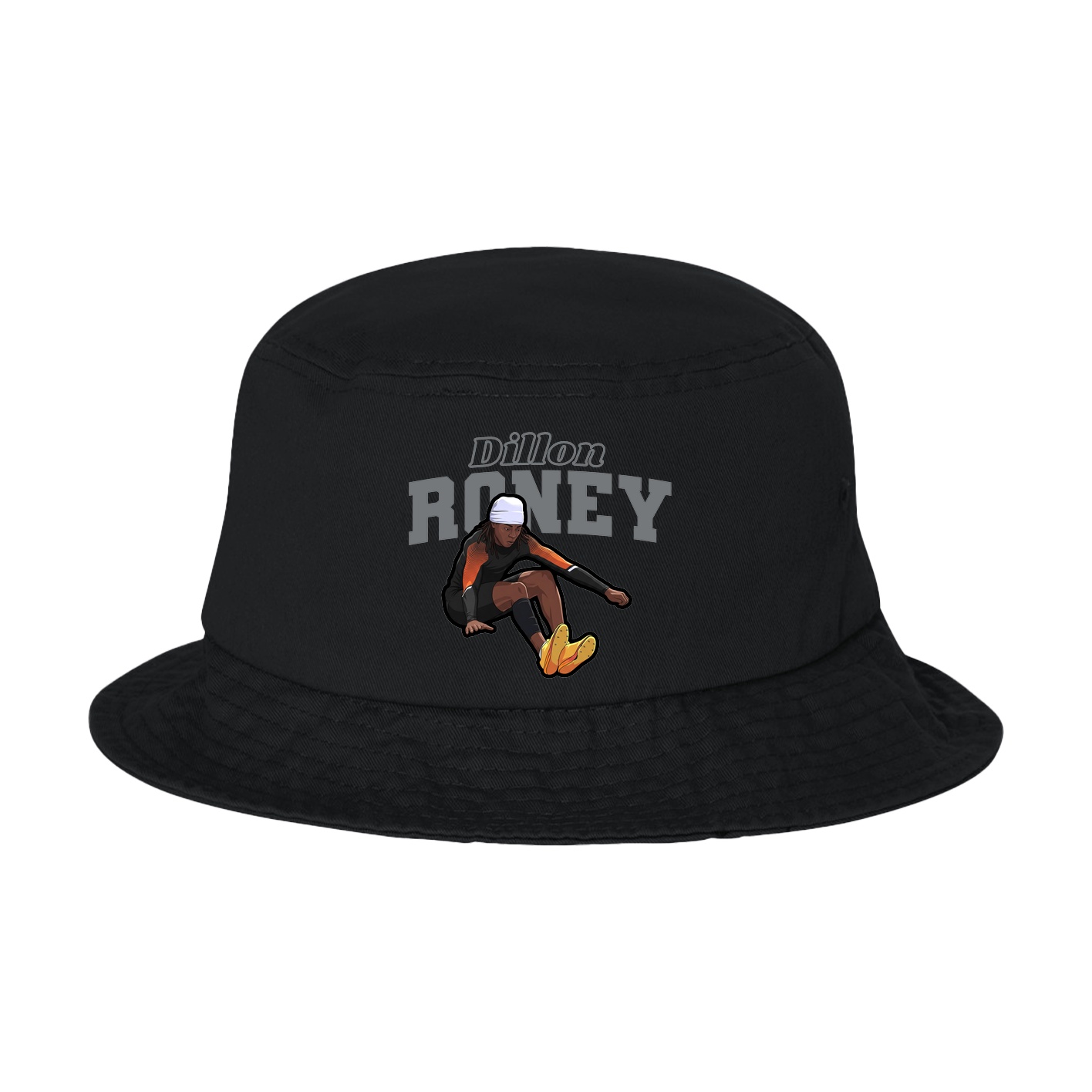Bucket Cap — Name Arch in Black