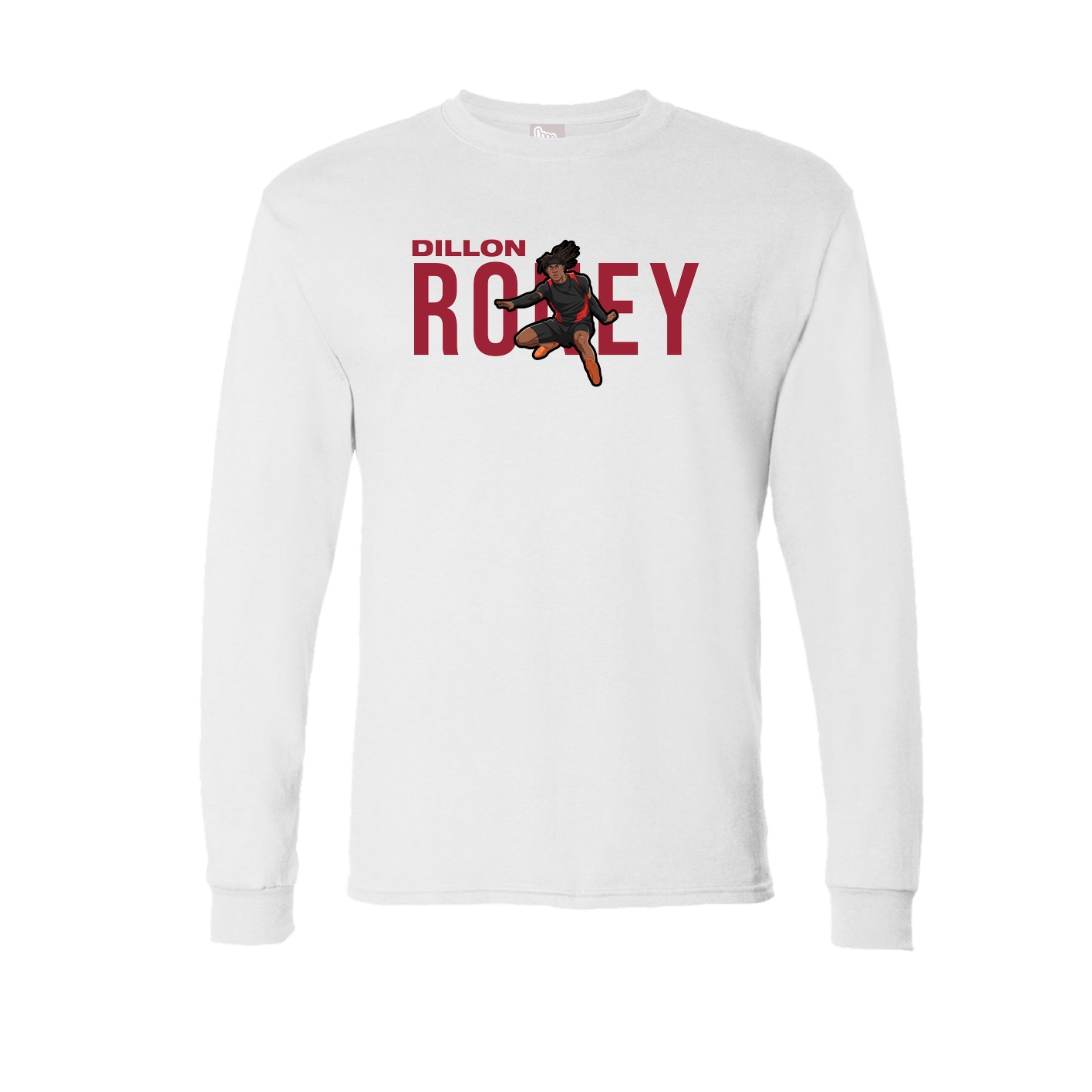 Long Sleeve Tee — Player Name in White