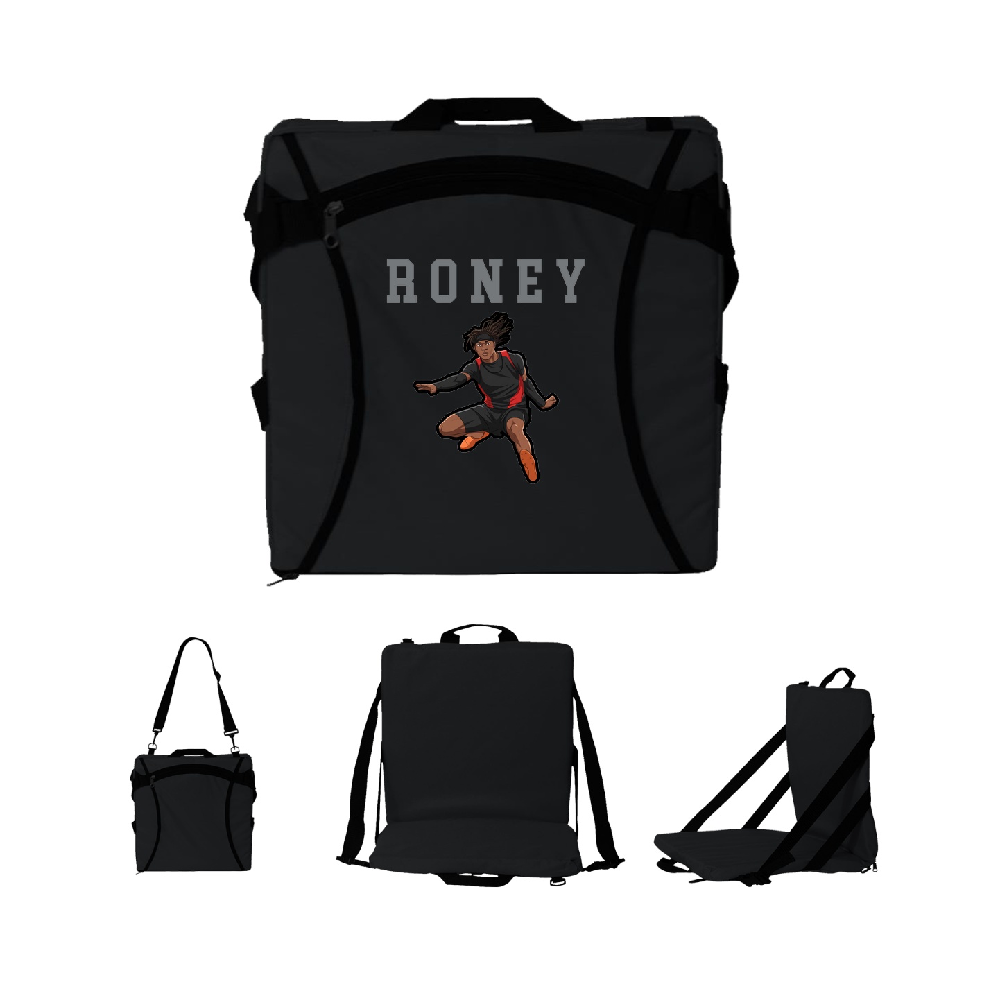 Folding Stadium Seat — Shirsey in Black