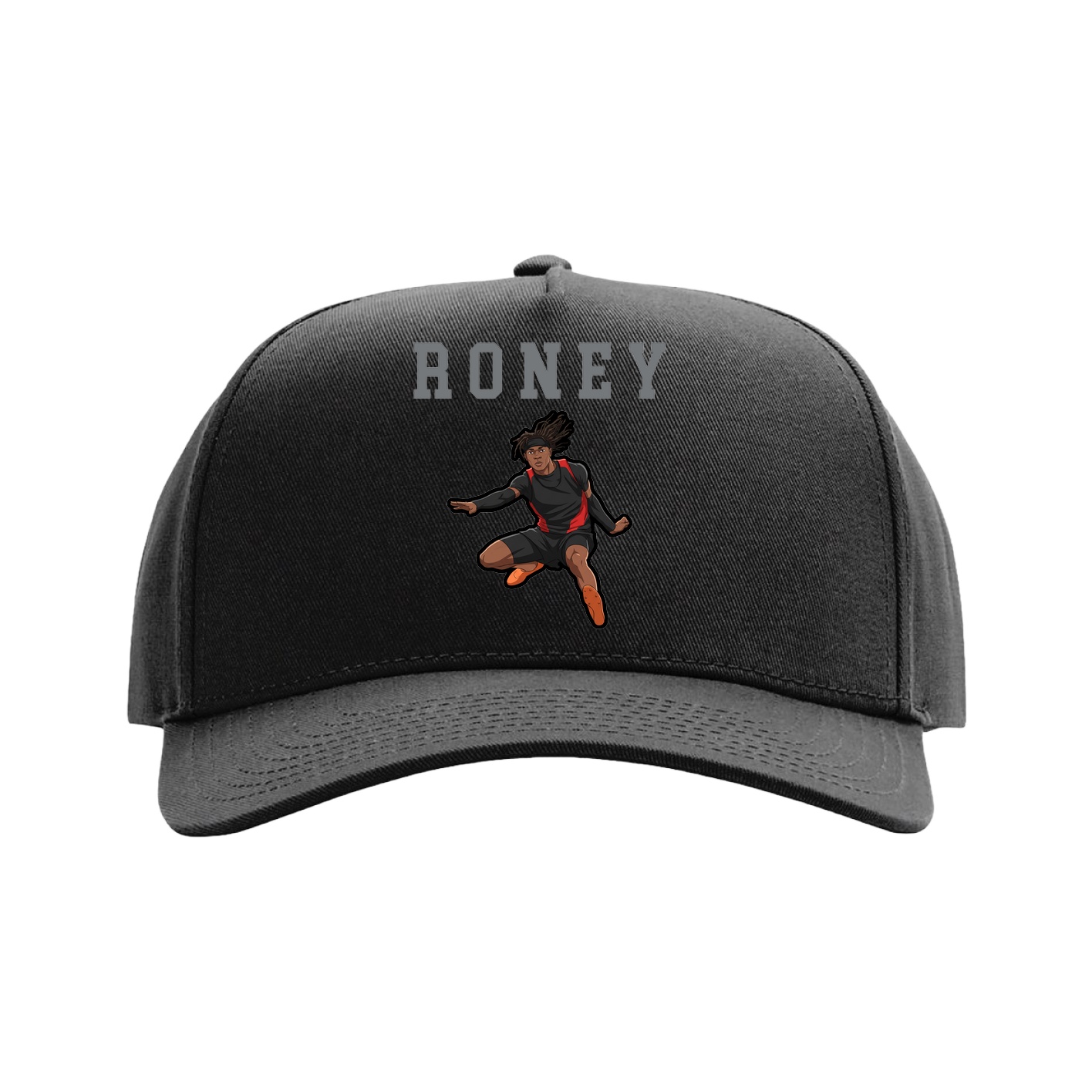 Full Fabric Five-Panel Champ Cap — Shirsey in Black