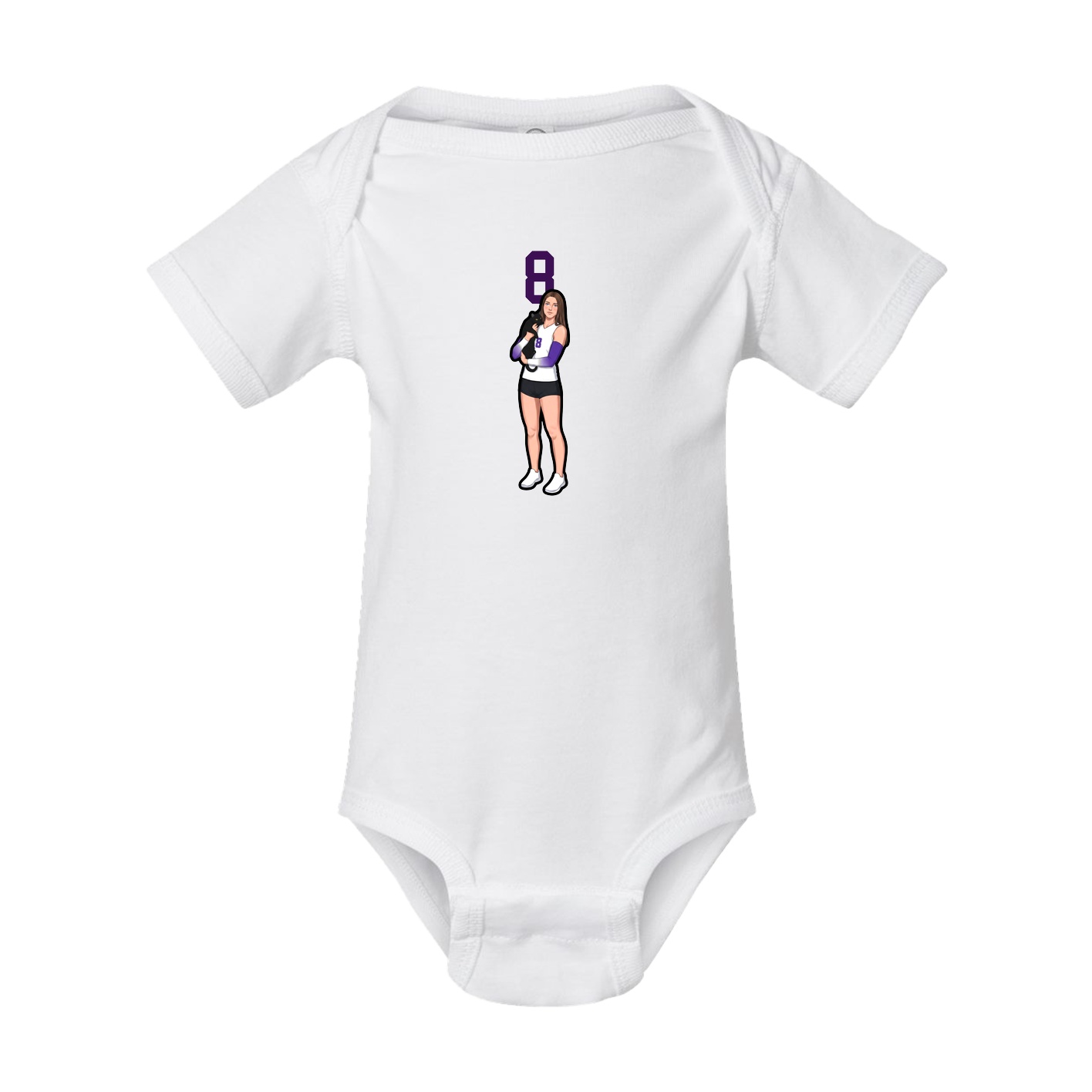 Baby Onesie — Number Top in White