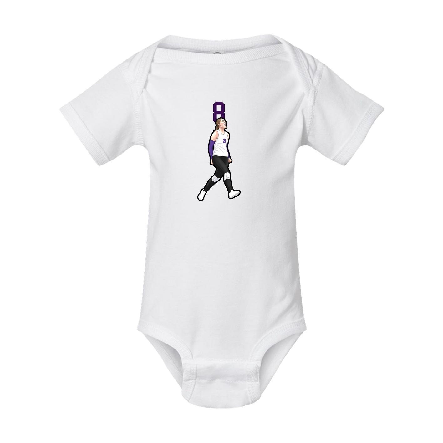 Baby Onesie — Number Top in White