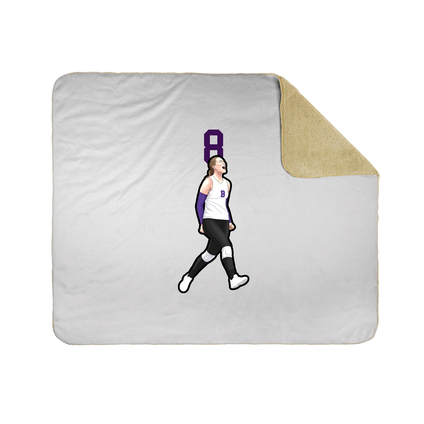 Throw Blanket — Number Top in White