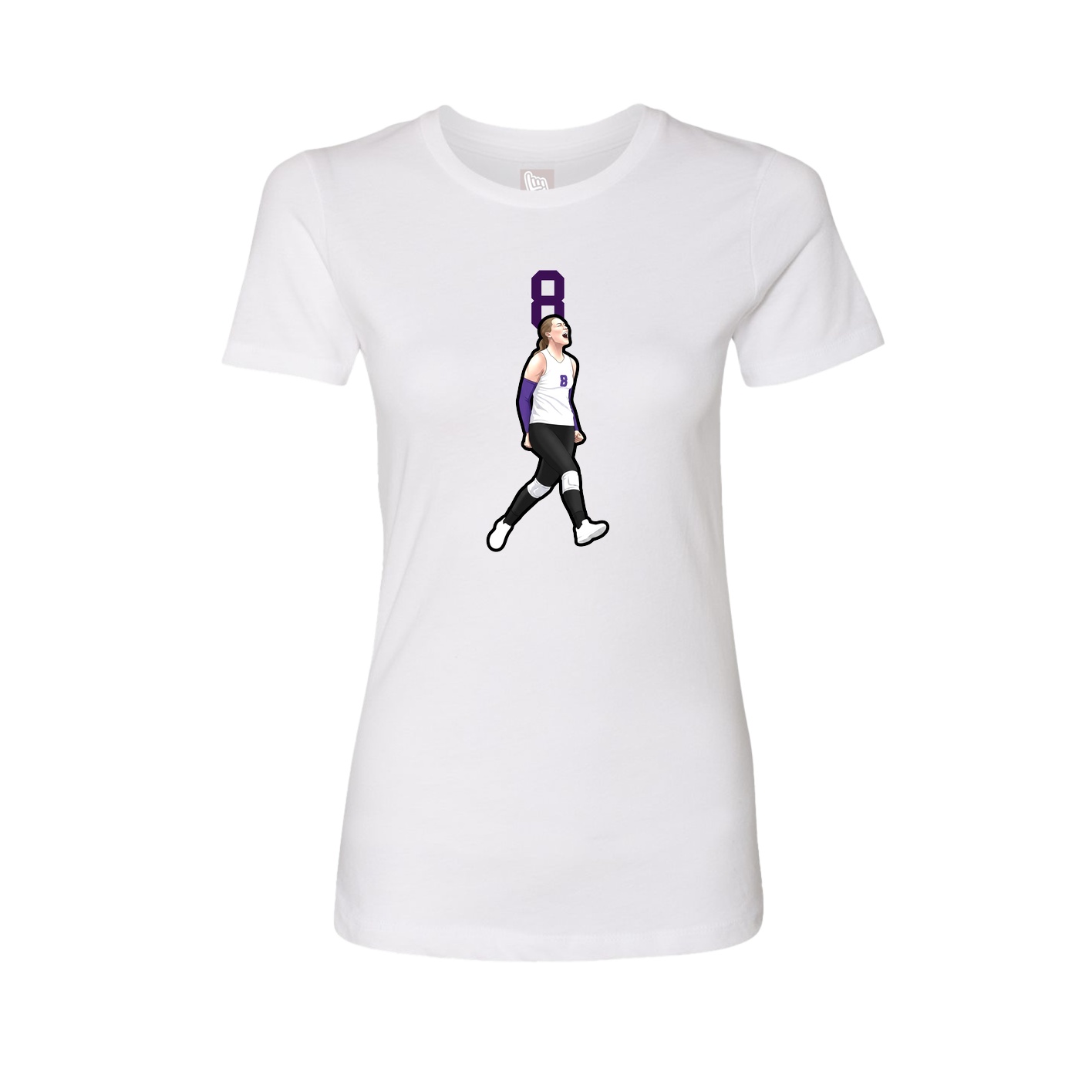 Womens Tee — Number Top in White